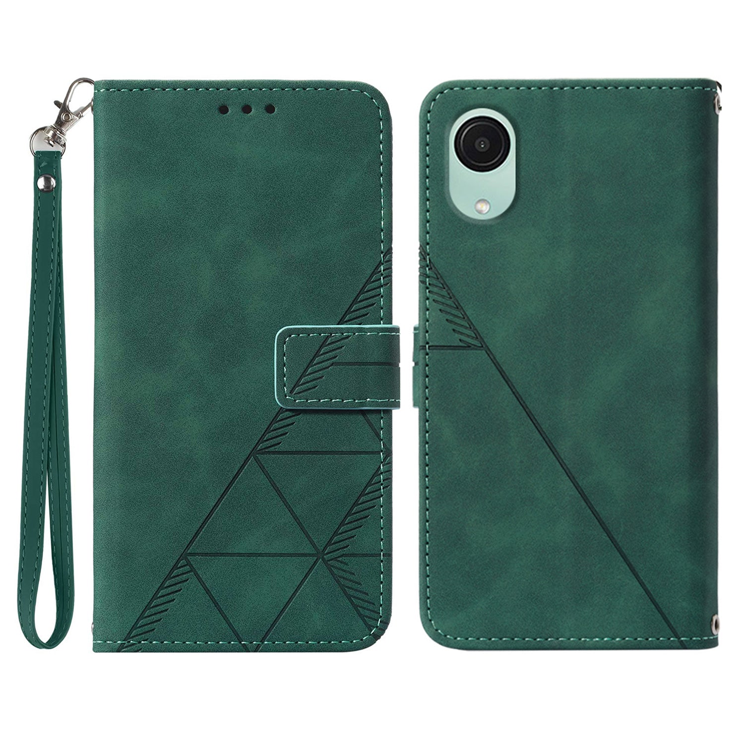 For Samsung Galaxy A04 Core 4G Shockproof Cover YB Imprinting Series-1 PU Leather Imprinted Phone Case