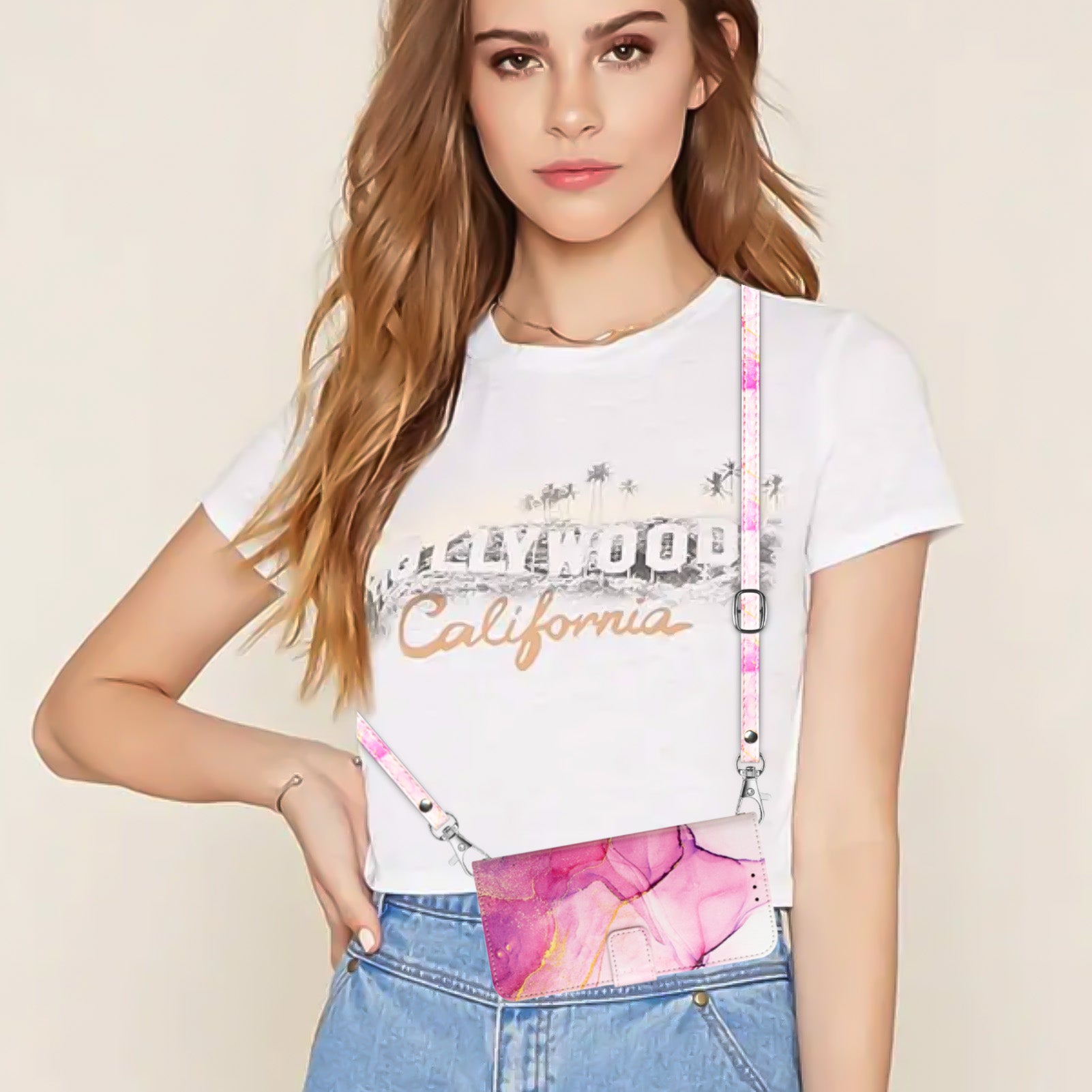 Leather Flip Cover for Samsung Galaxy A24 4G Phone Shell YB Pattern Printing Leather Series-6 Wallet Case