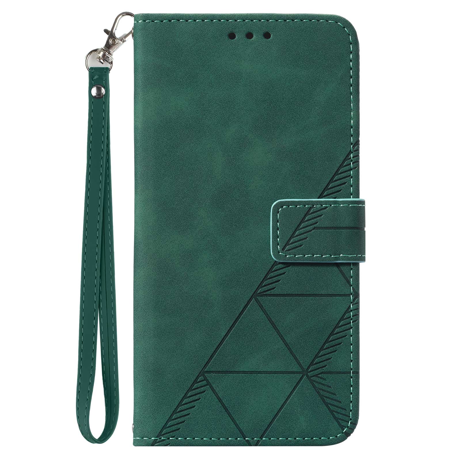 Til Samsung Galaxy A24 4G YB Imprinting Series-1 Business Imprinted Lines telefonetui Stor håndrem PU læder pungholder cover