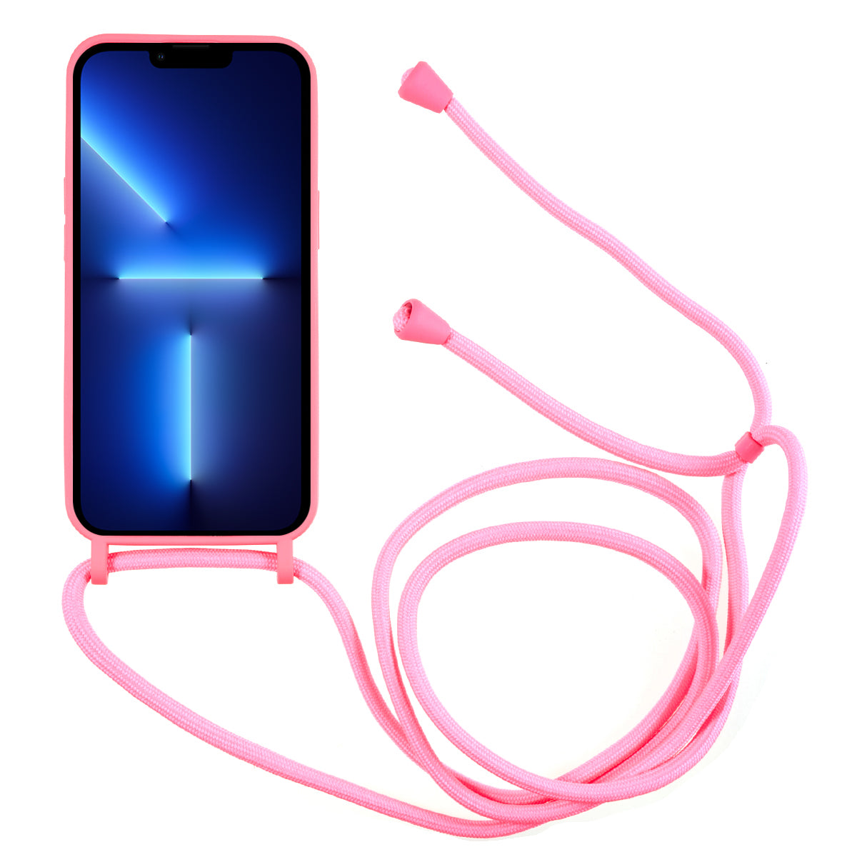 Protective Case for iPhone 13 Pro 6.1 inch Anti-Fall Liquid Silicone Phone Cover with Card Slot Strap