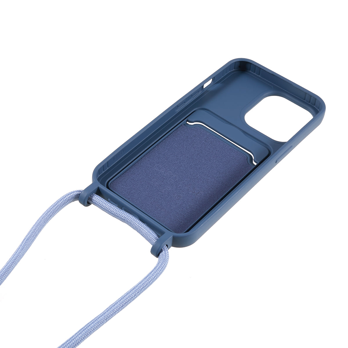 Liquid Silicone Case for iPhone 13 Pro Max 6.7 inch Anti-Drop Protective Phone Cover with Card Slot Strap