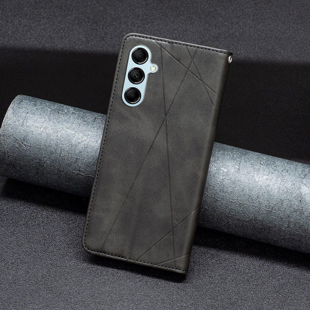 BF Imprinting Pattern Series-1 for Samsung Galaxy M14 5G Phone Case Stand Leather Card Holder Phone Cover