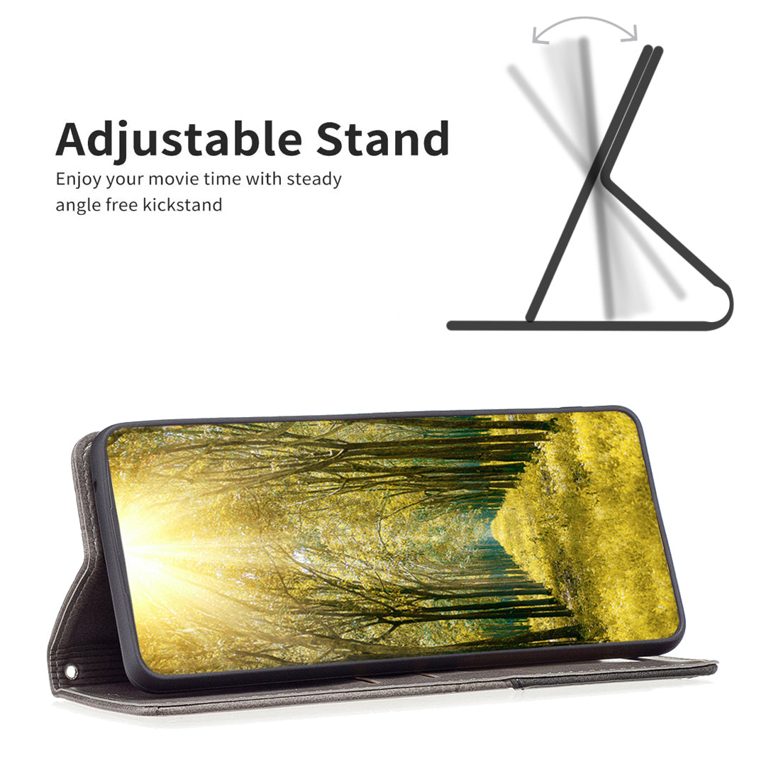 BF Imprinting Pattern Series-1 for Samsung Galaxy M14 5G Phone Case Stand Leather Card Holder Phone Cover
