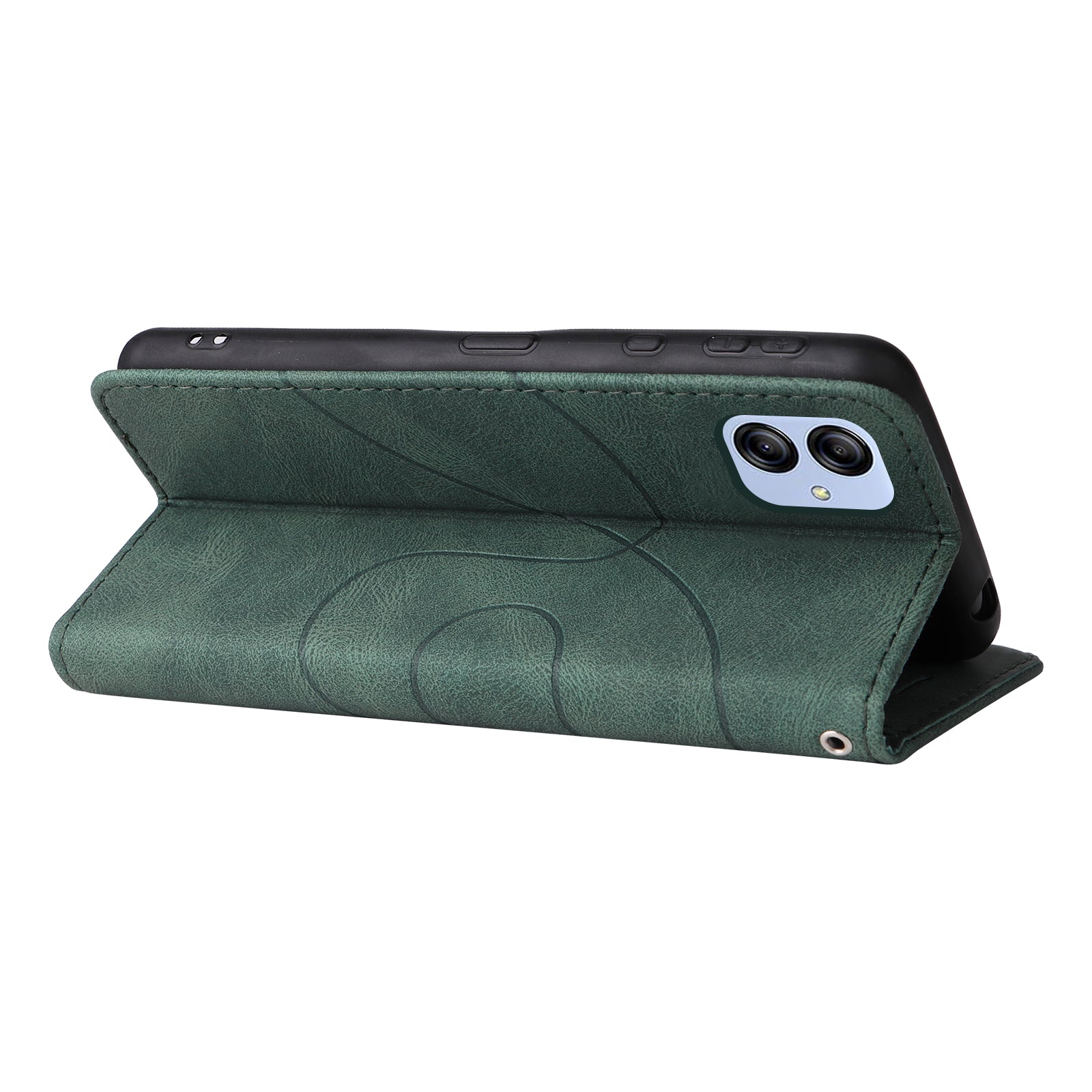 KT Leather Series-1 For Samsung Galaxy A04e 4G / F04 4G / M04 4G Stand Phone Case Wallet Anti-drop Dual-color Splicing Leather Cover