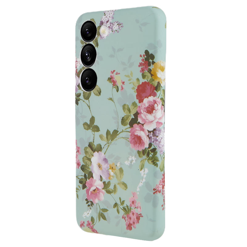 For Samsung Galaxy S23 Flower Pattern IMD Phone Case Soft TPU Shockproof Protective Cover
