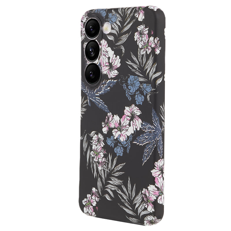 For Samsung Galaxy S23 Drop Protection Soft TPU Phone Case Flower Pattern IMD Back Cover