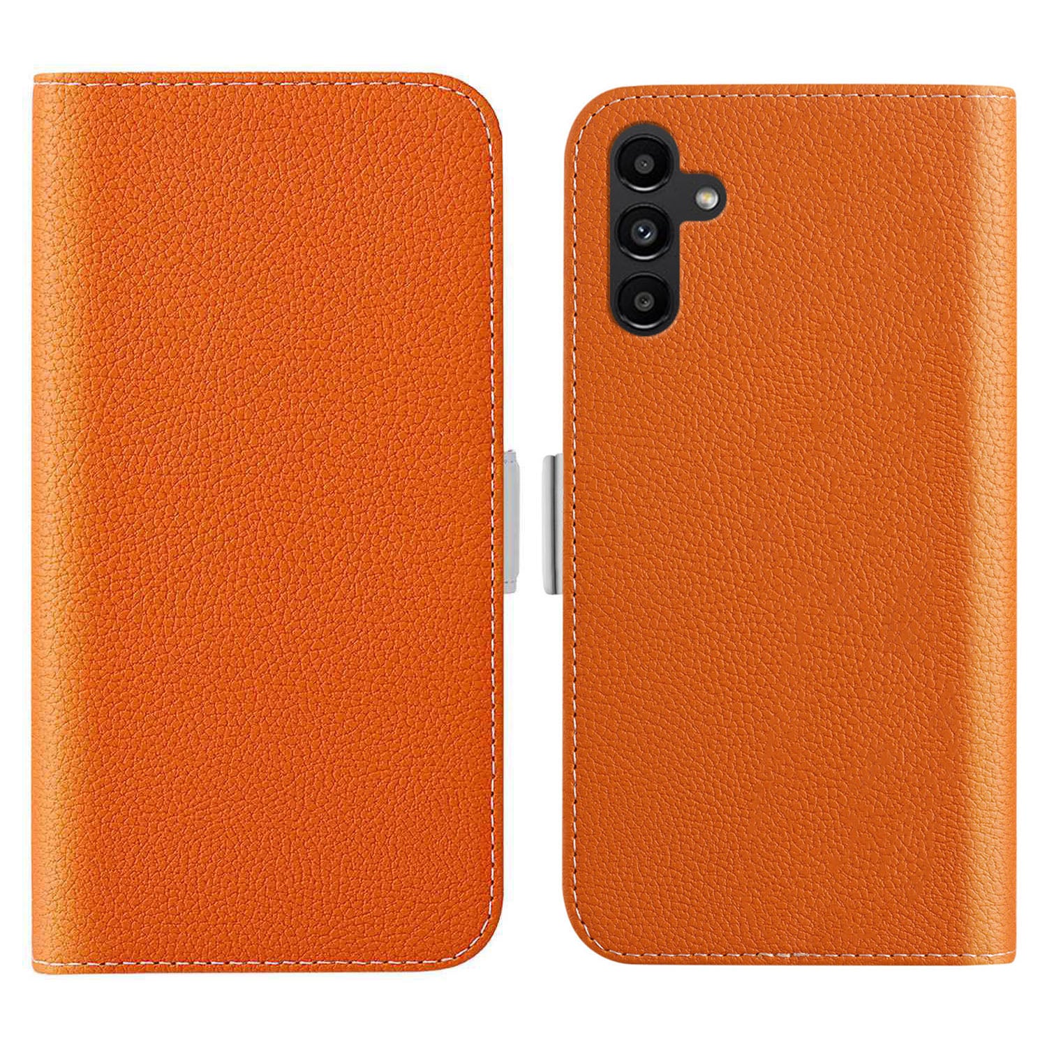 Til Samsung Galaxy A24 4G Litchi Texture PU Læder Taske Stand Pung Candy Color Cover