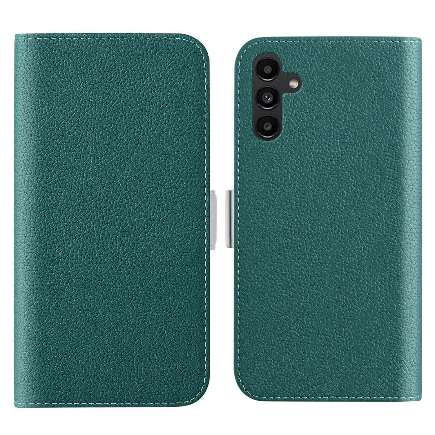 Til Samsung Galaxy A24 4G Litchi Texture PU Læder Taske Stand Pung Candy Color Cover