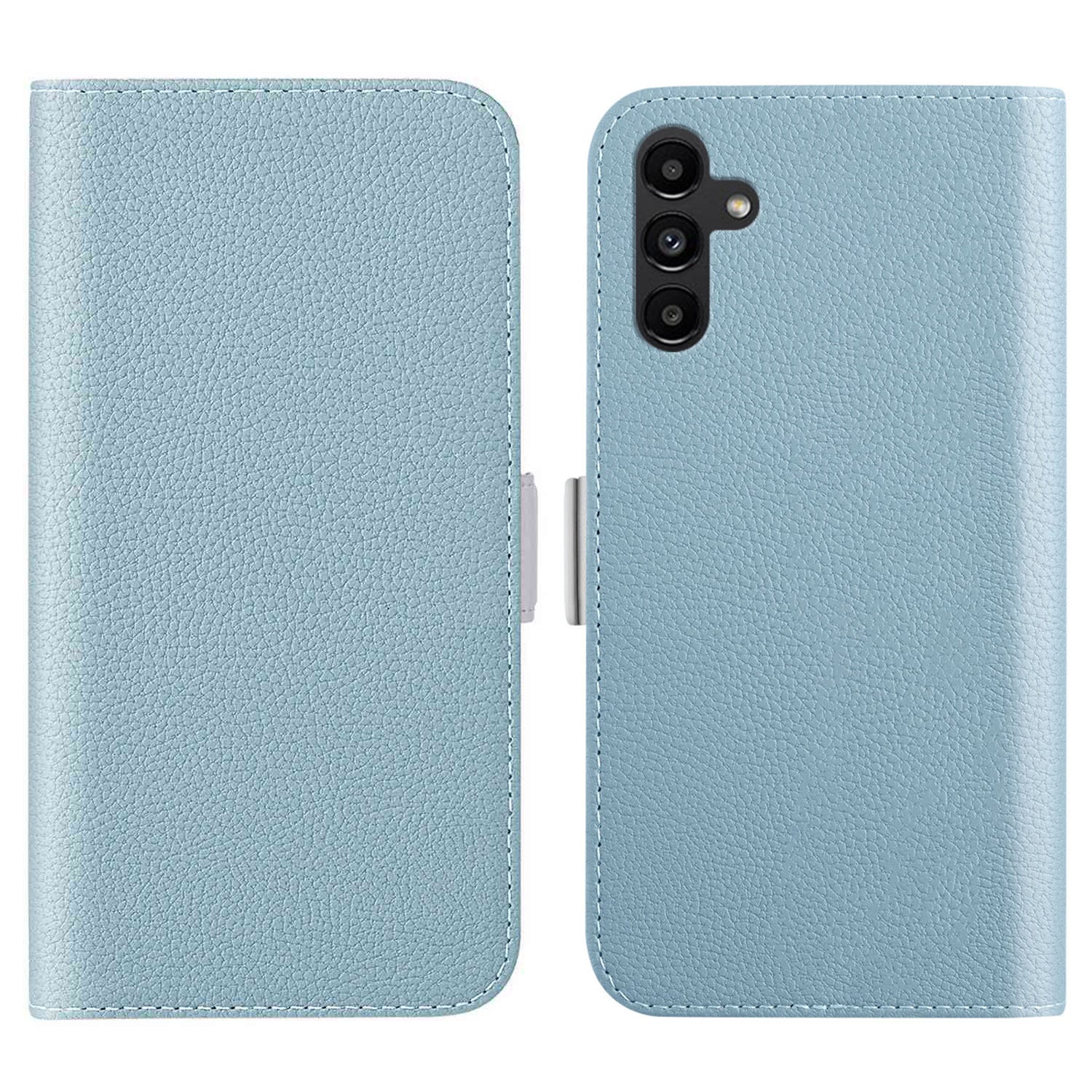 Til Samsung Galaxy A24 4G Litchi Texture PU Læder Taske Stand Pung Candy Color Cover