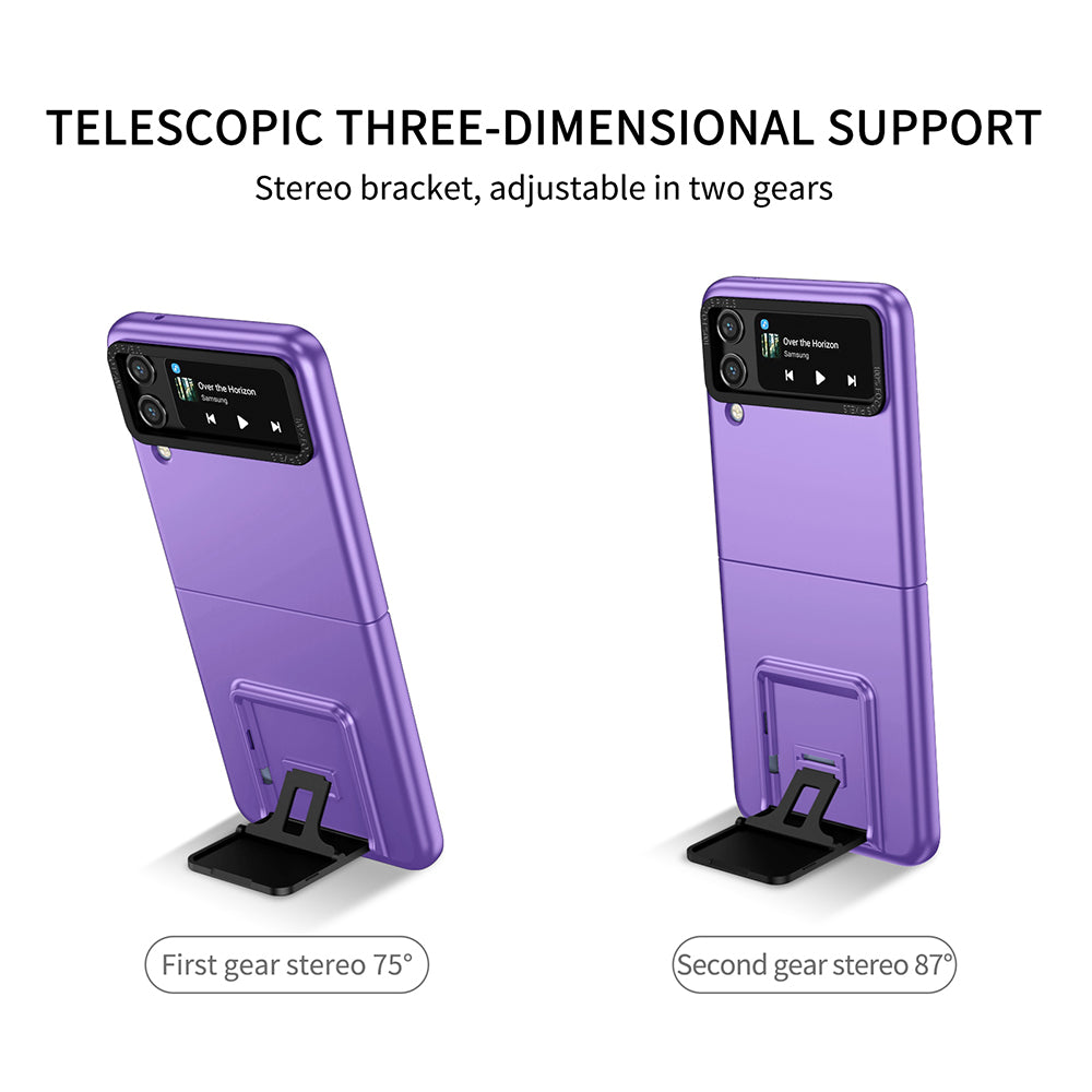 For Samsung Galaxy Z Flip3 5G Case Shockproof Flip Phone Case Hard PC Cover with Kickstand
