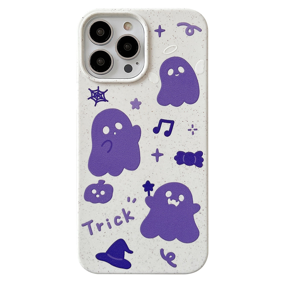 Pro iPhone 14 Pro Pouzdro z pšeničné slámy Rozložitelné pouzdro na telefon s potiskem vzoru krytu telefonu