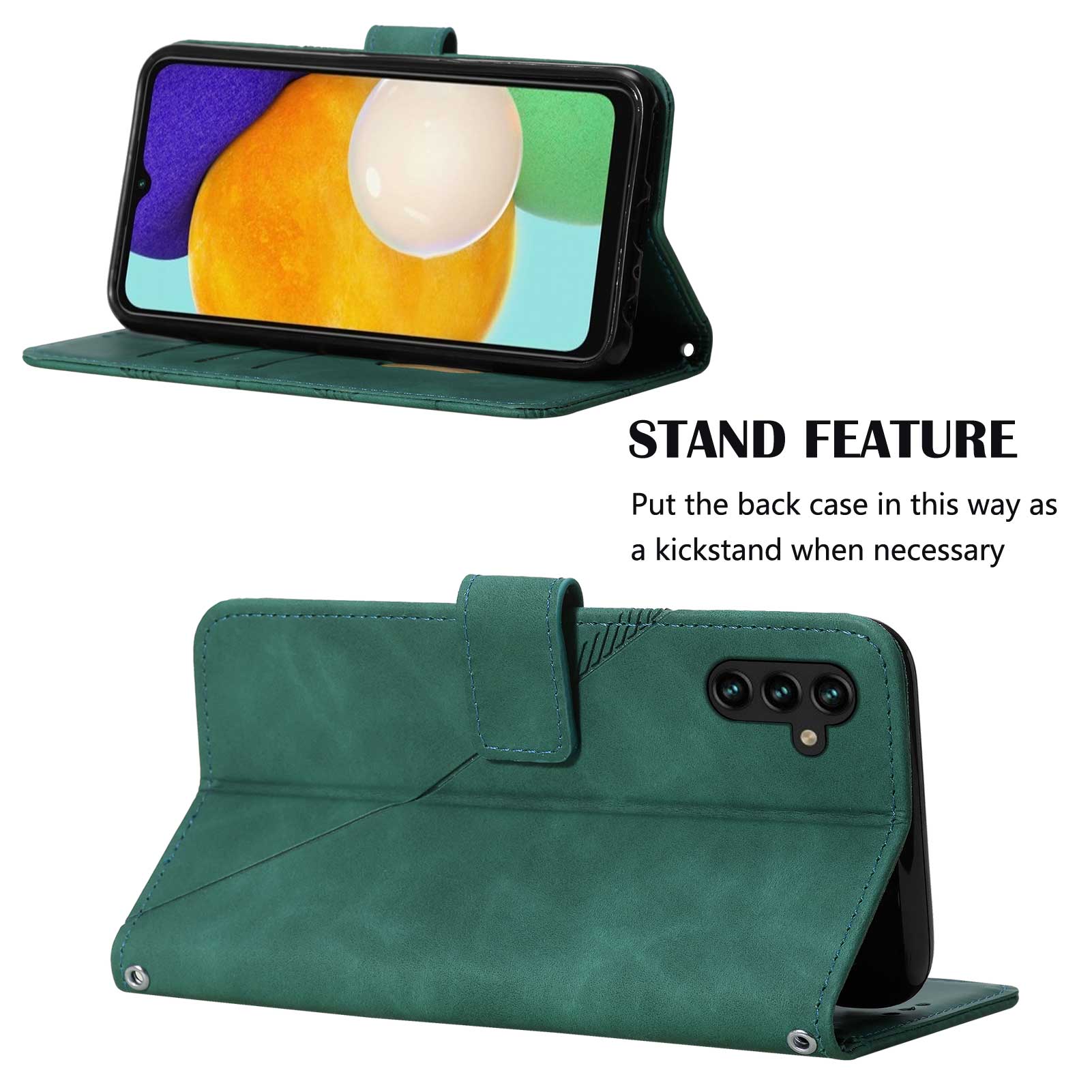 YB Imprinting Series-2 for Samsung Galaxy A54 5G PU Leather Phone Case Stand Wallet Shockproof Cover