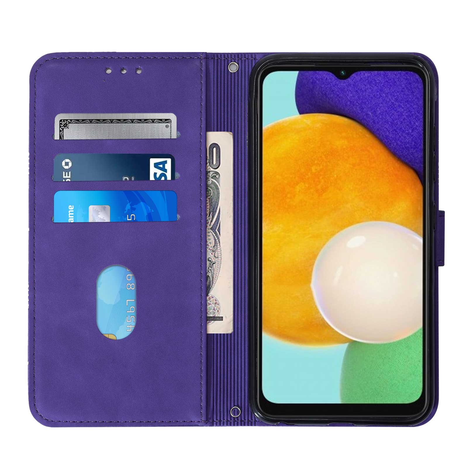 YB Imprinting Series-2 for Samsung Galaxy A54 5G PU Leather Phone Case Stand Wallet Shockproof Cover