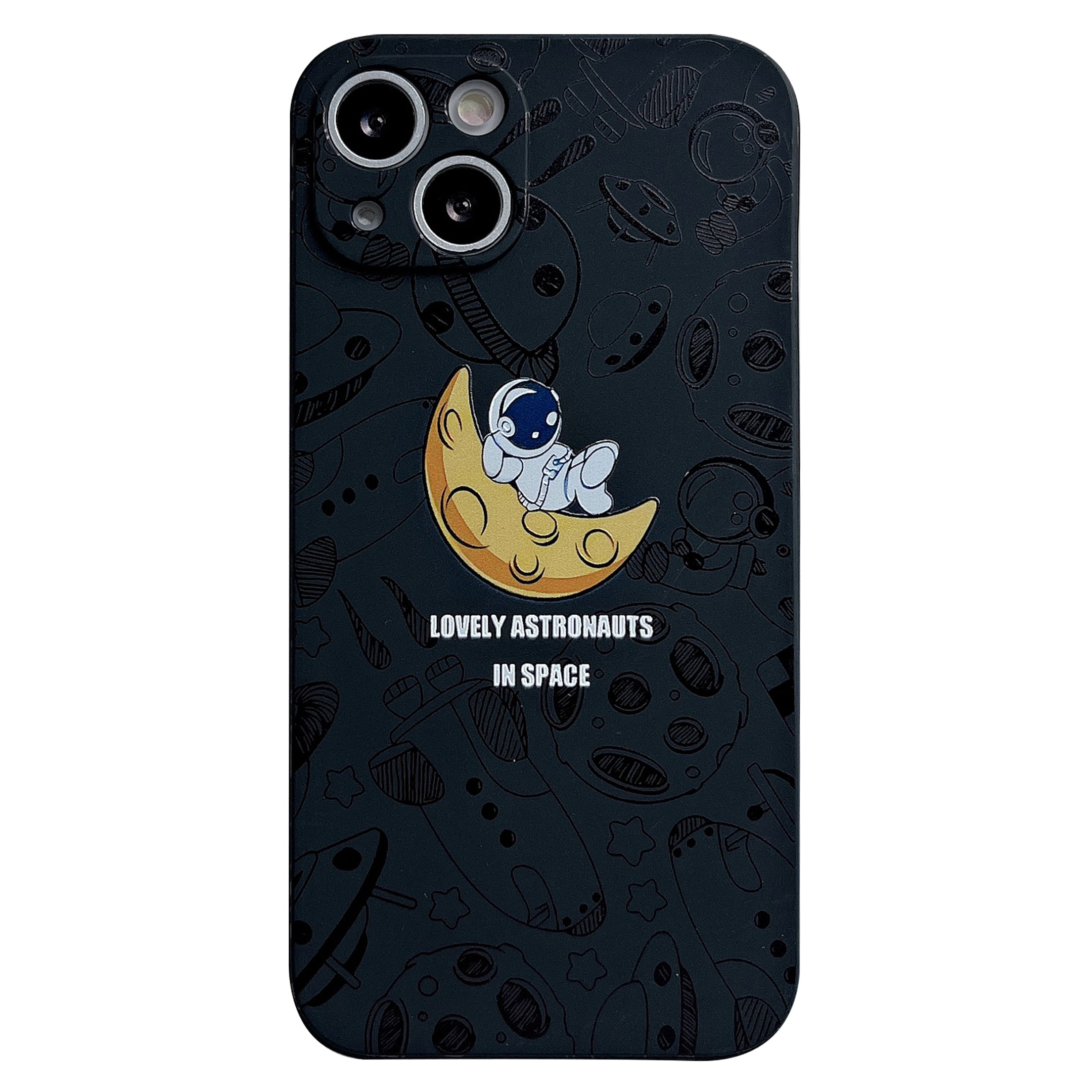 For iPhone 13 6.1 inch Lovely Astronaut Phone Case Precise Cutout Soft TPU Anti-scratch Cover