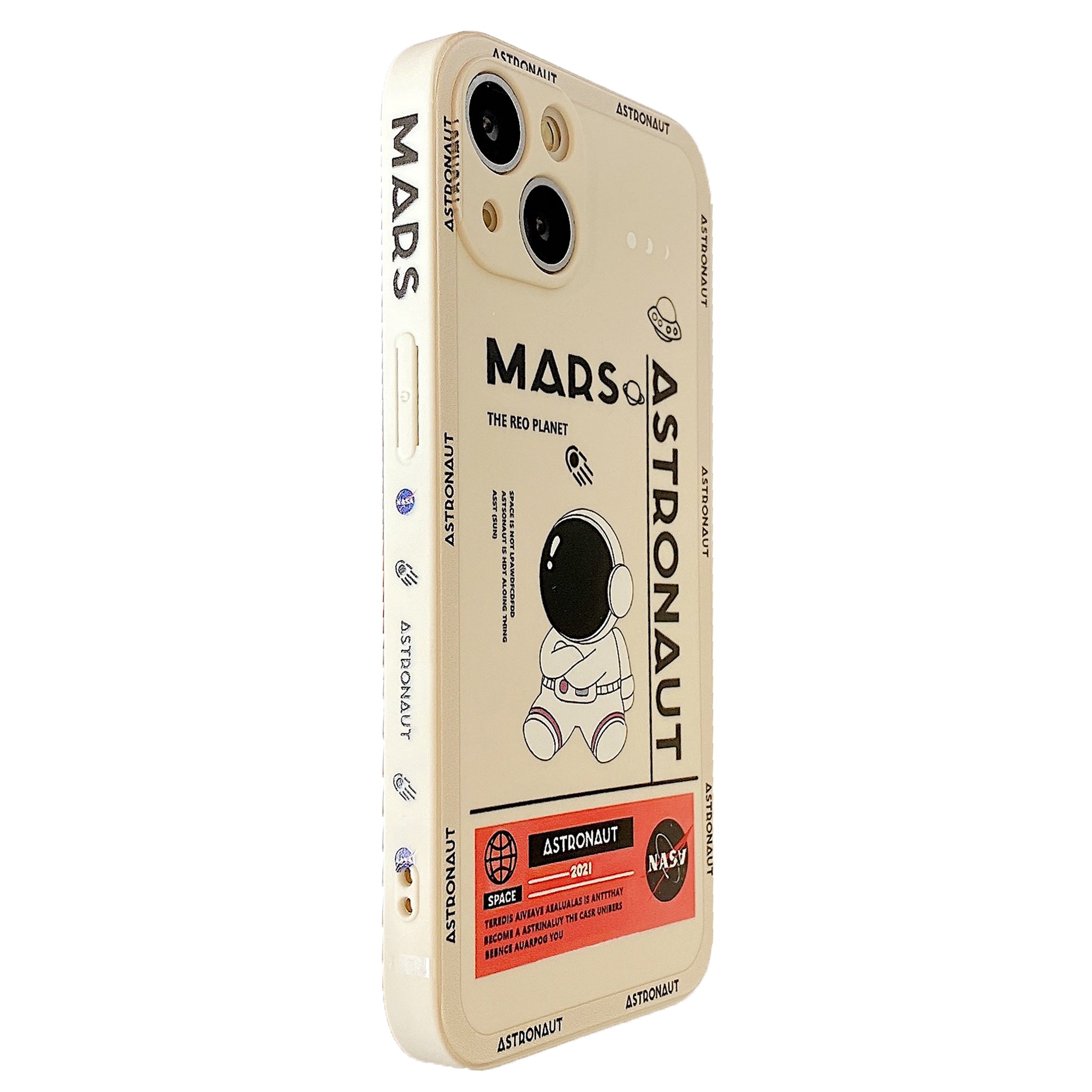 Pro iPhone 13 6,1 palcový Mars Astronaut Pattern Měkké pouzdro TPU na telefon Ochranný kryt s přesným výřezem