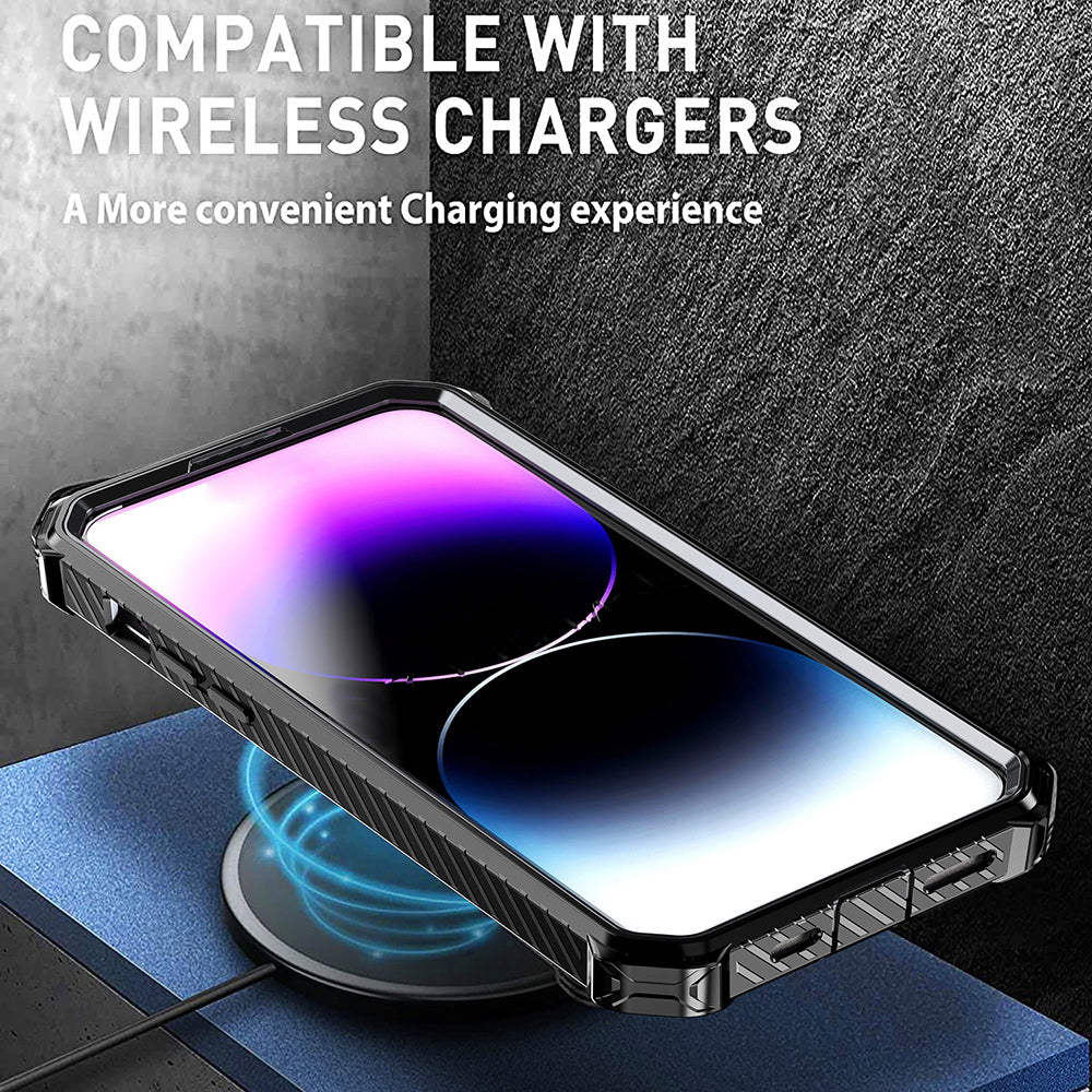 For iPhone 13 Pro Max Kickstand Magnetic Case PC TPU Phone Cover Compatible with MagSafe