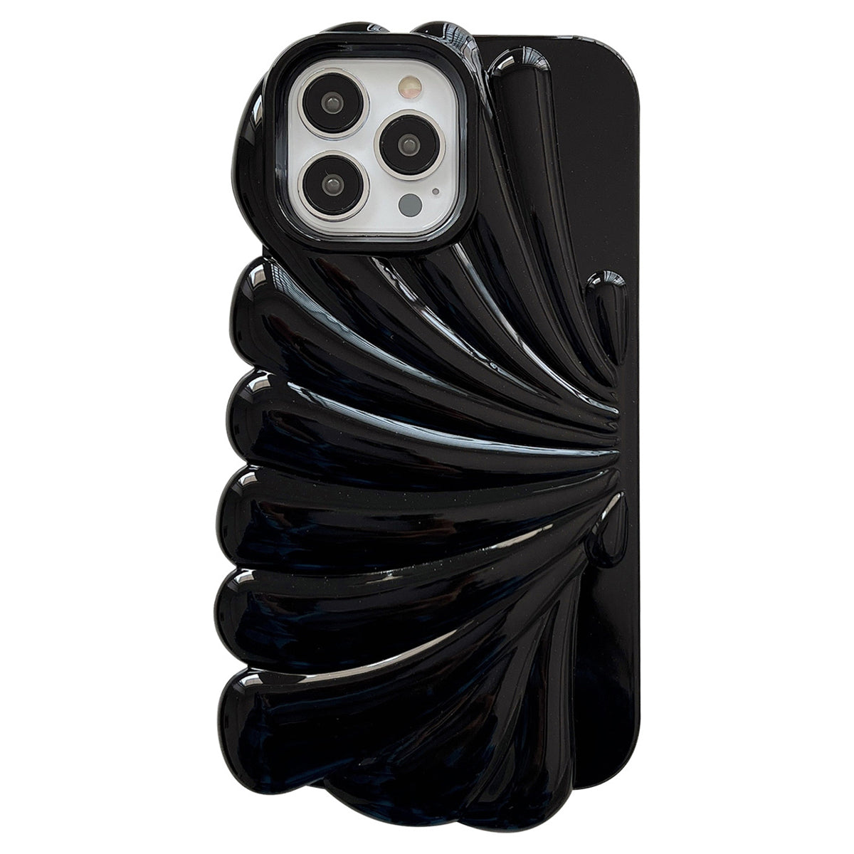 Seashell Shape Phone Case for iPhone 14 Pro Glossy Surface Soft TPU Phone Protective Cover