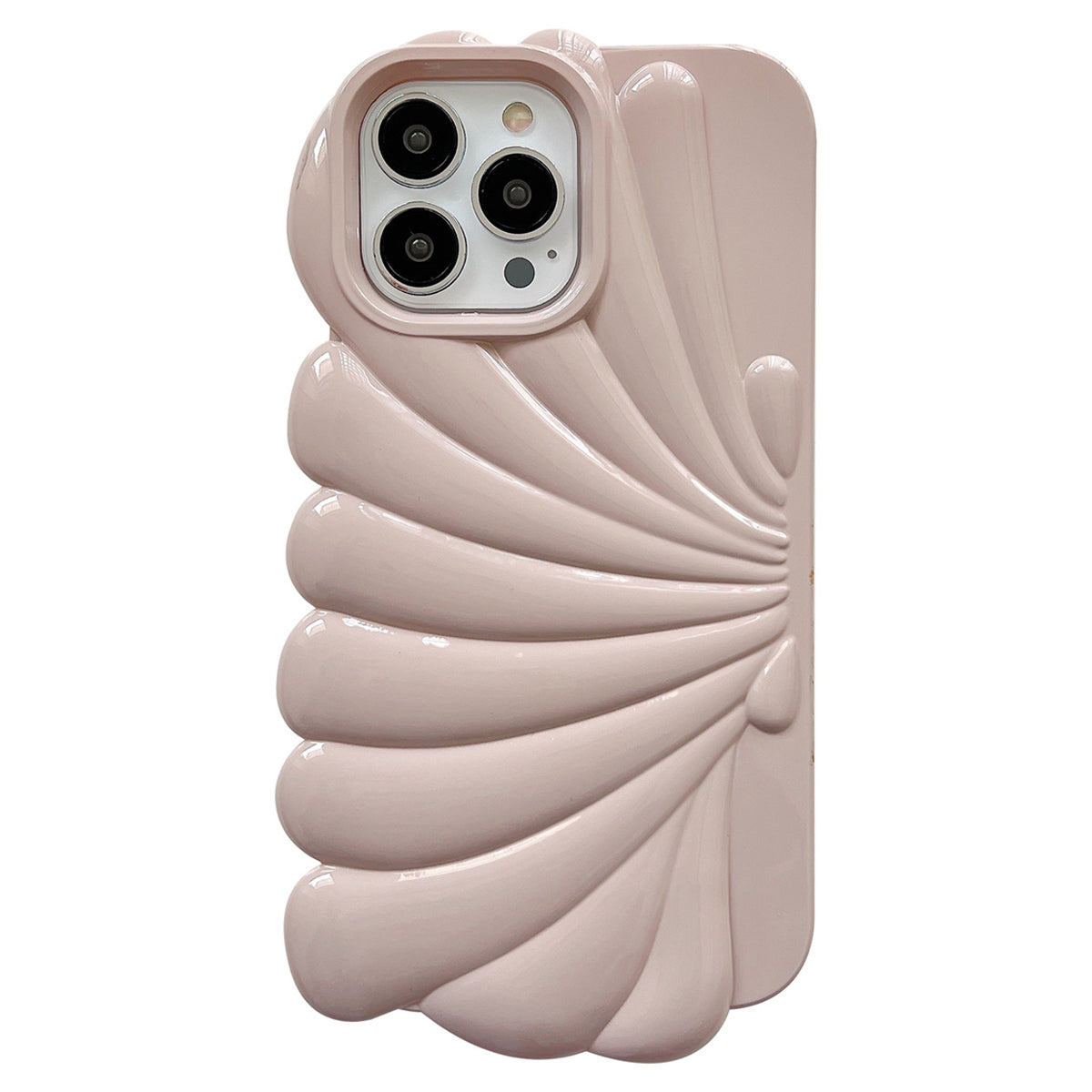 Pro iPhone 13 Pro Max 6,7palcový lesklý povrch měkký TPU kryt telefonu pouzdro na telefon ve tvaru mušle