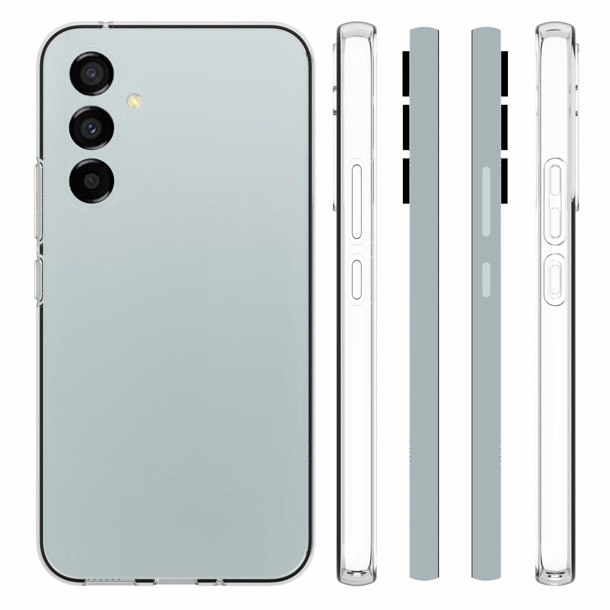 Clear Phone Case For Samsung Galaxy A54 5G , Inside Watermark-Free Texture Dustproof TPU Smartphone Cover