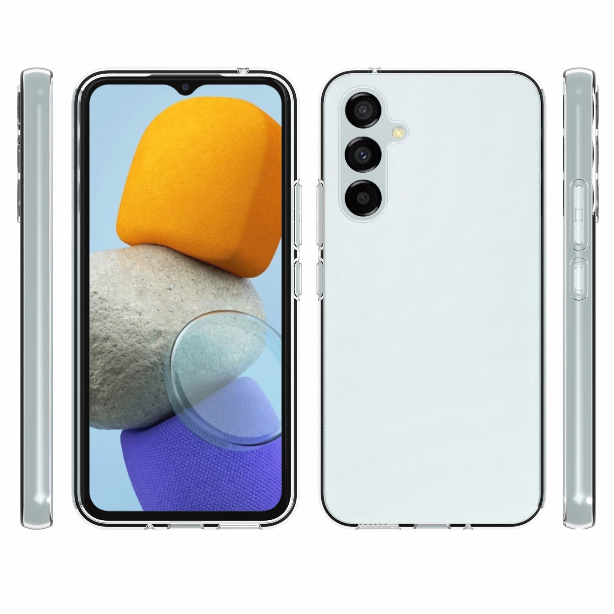 Clear Phone Case For Samsung Galaxy A54 5G , Inside Watermark-Free Texture Dustproof TPU Smartphone Cover