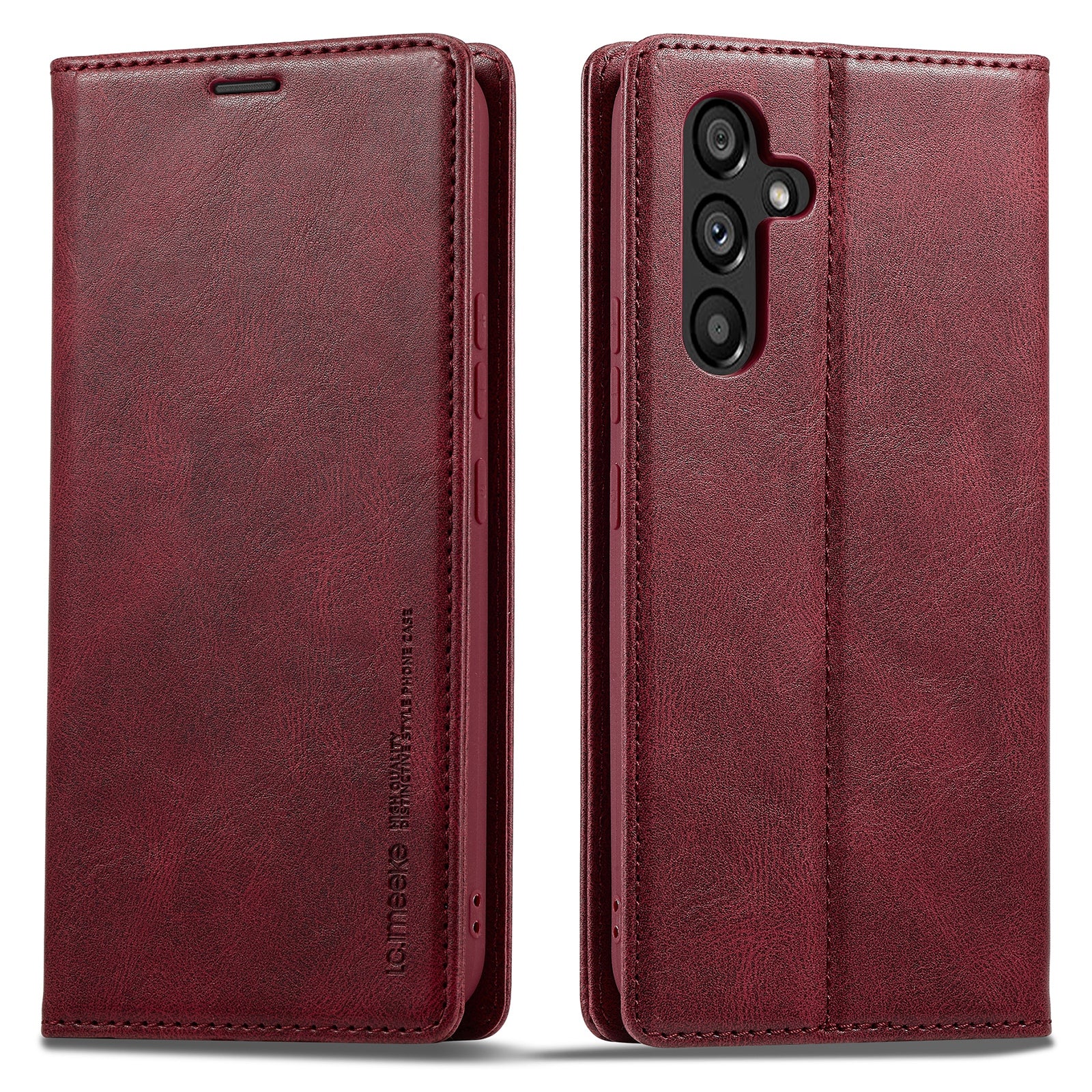 LC.IMEEKE For Samsung Galaxy A54 5G PU Leather RFID Blocking Phone Case Wallet Stand Cover