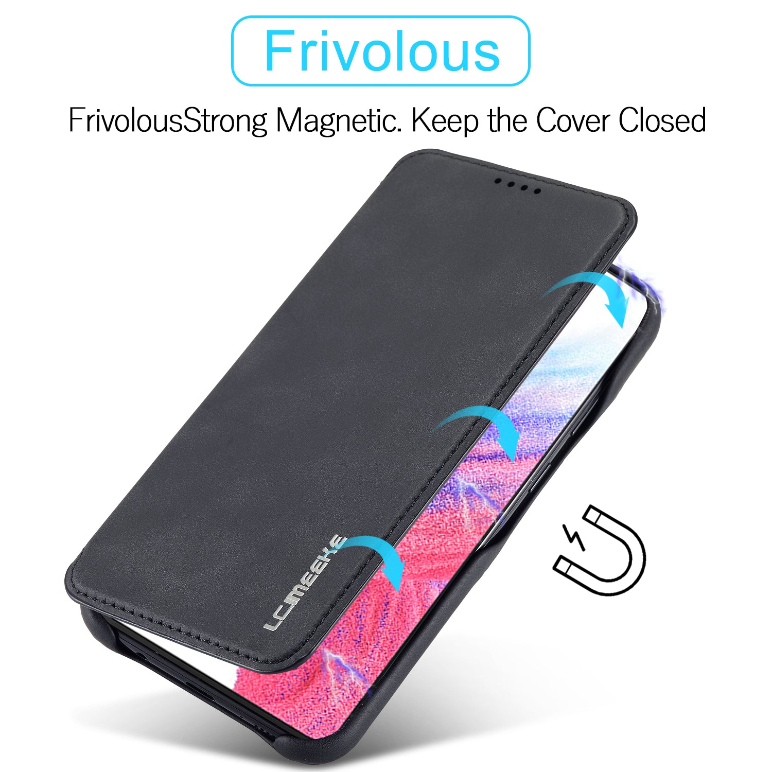 LC.IMEEKE For Samsung Galaxy A54 5G Stand Leather Phone Case Card Slot Smartphone Cover