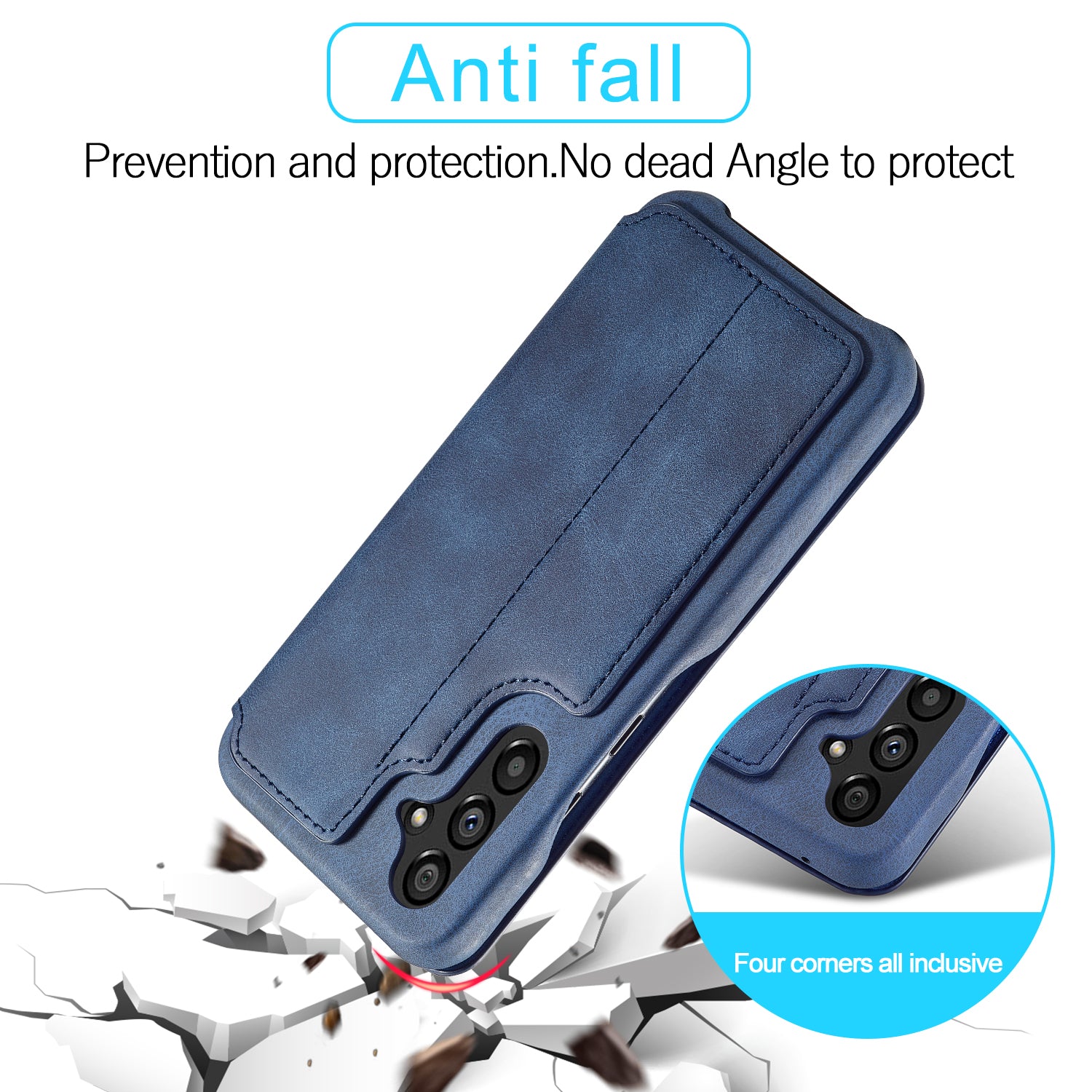 LC.IMEEKE For Samsung Galaxy A54 5G Stand Leather Phone Case Card Slot Smartphone Cover