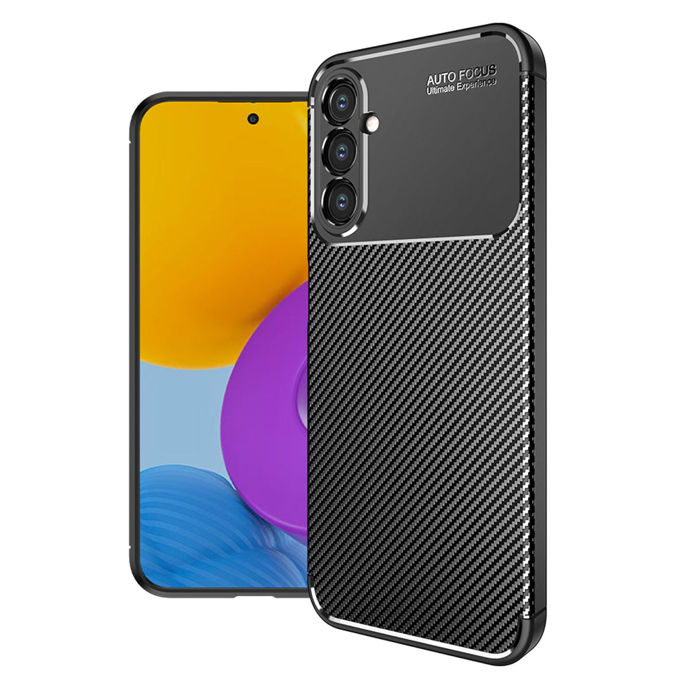 Pro Samsung Galaxy A54 5G pouzdro na telefon s texturou z uhlíkových vláken Ochranný kryt TPU proti pádu na telefon