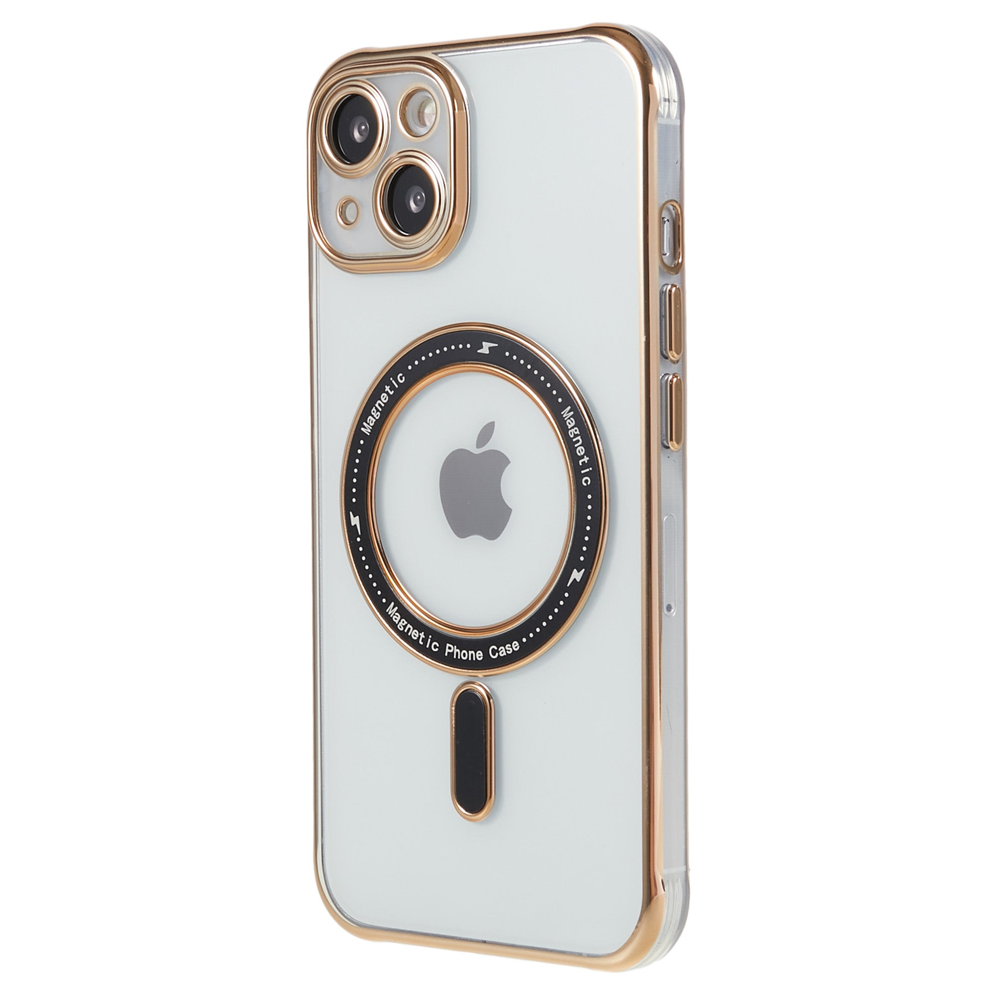 For iPhone 14 Electroplated Magnetic Soft TPU Case Transparent Phone Cover Compatible with MagSafe