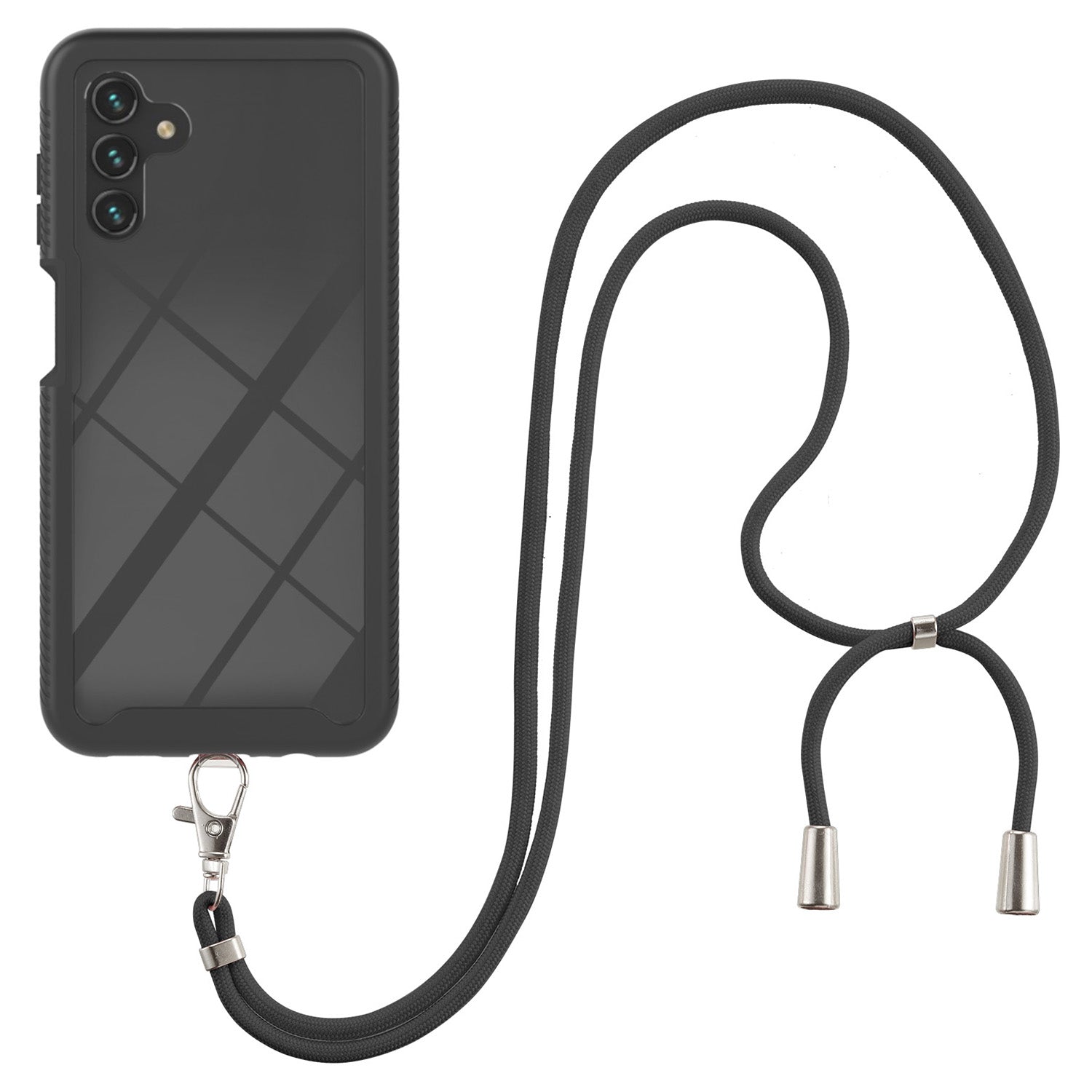 YB PC Series-4 for Samsung Galaxy A34 5G Case PC TPU Drop-proof Phone Cover with Lanyard