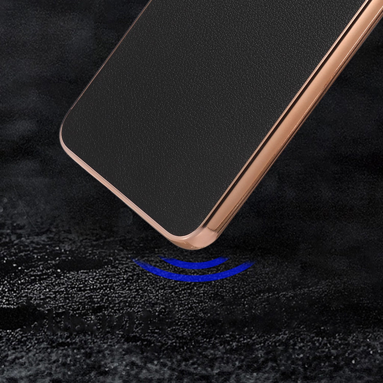 For Samsung Galaxy S23 Nano Electroplating Phone Cover Textured Genuine Cowhide Leather PC TPU Phone Case