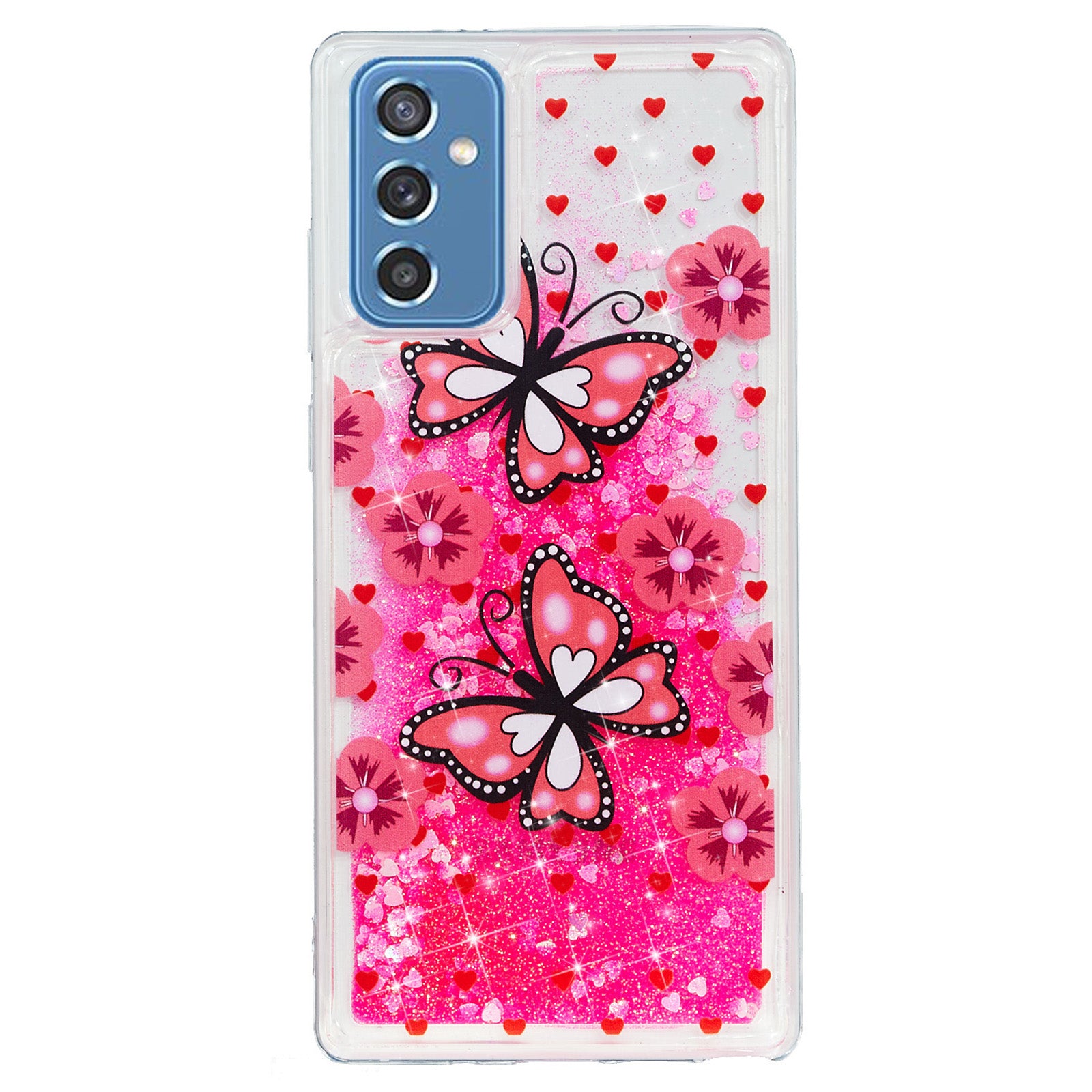 For Samsung Galaxy A54 5G Liquid Quicksand Phone Case Embossment Pattern TPU Cover
