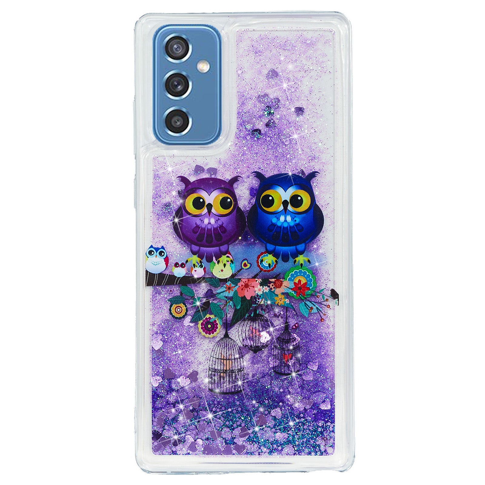 For Samsung Galaxy A54 5G Liquid Quicksand Phone Case Embossment Pattern TPU Cover