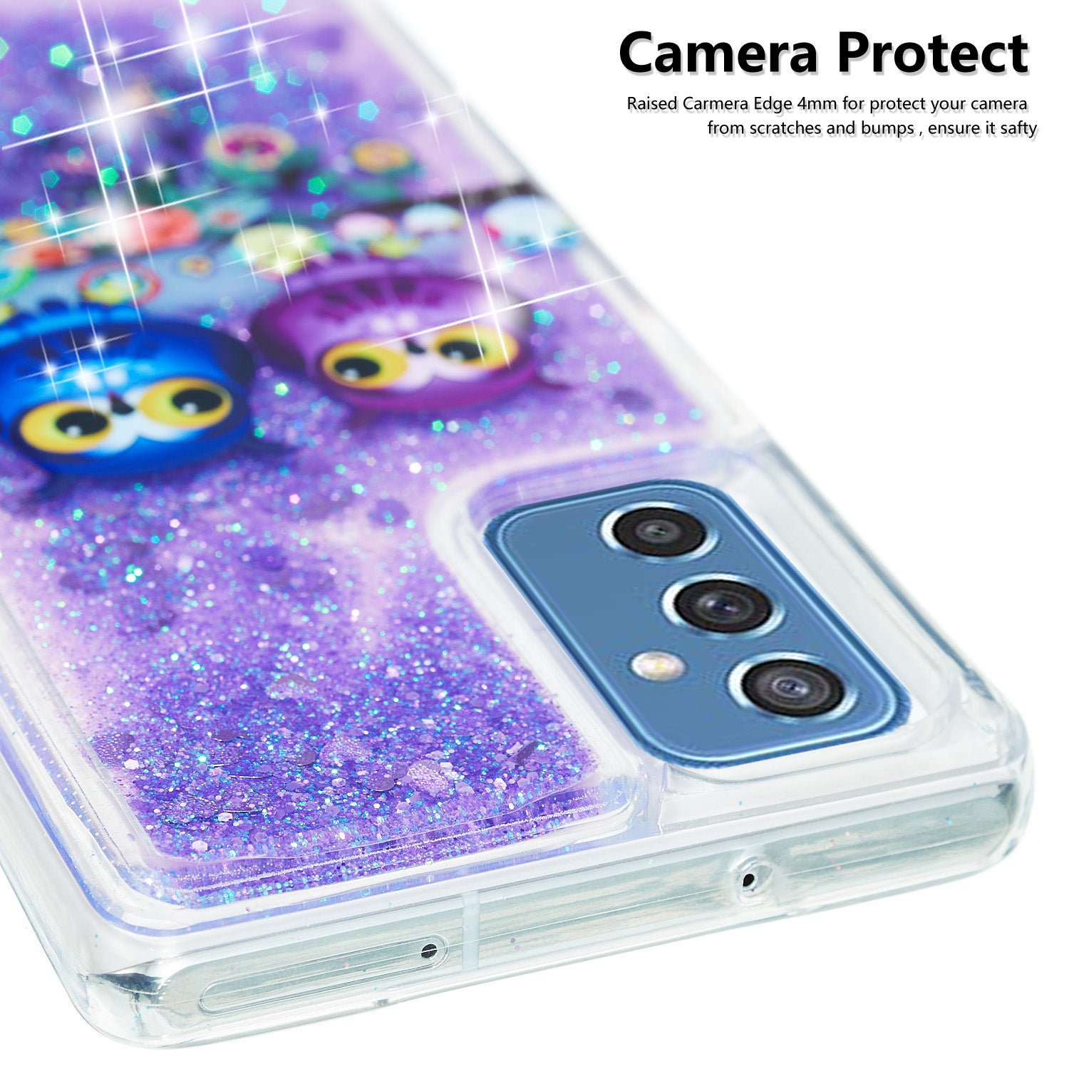For Samsung Galaxy A54 5G Liquid Quicksand Phone Case Embossment Pattern TPU Cover