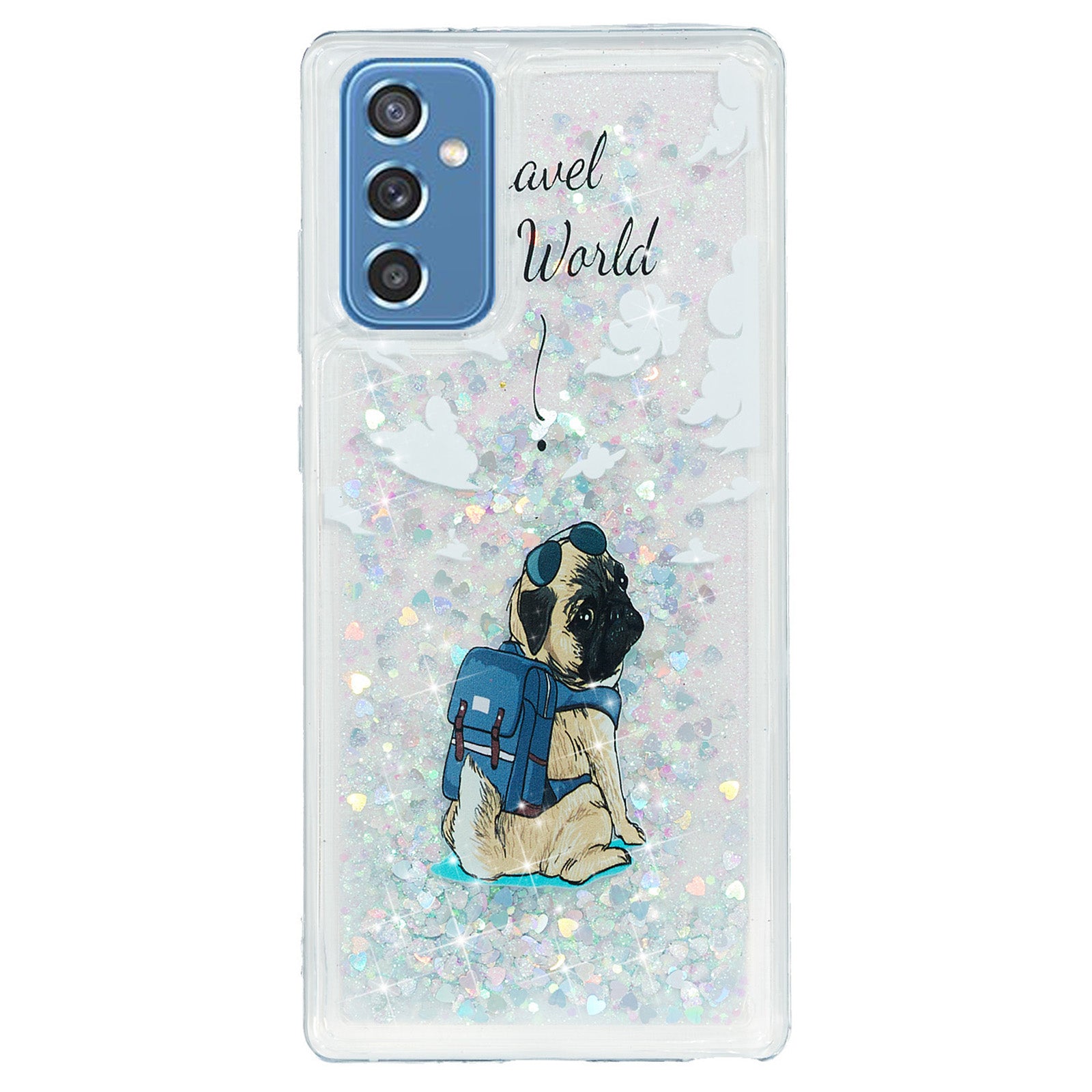 For Samsung Galaxy A54 5G Liquid Quicksand Phone Case Embossment Pattern TPU Cover