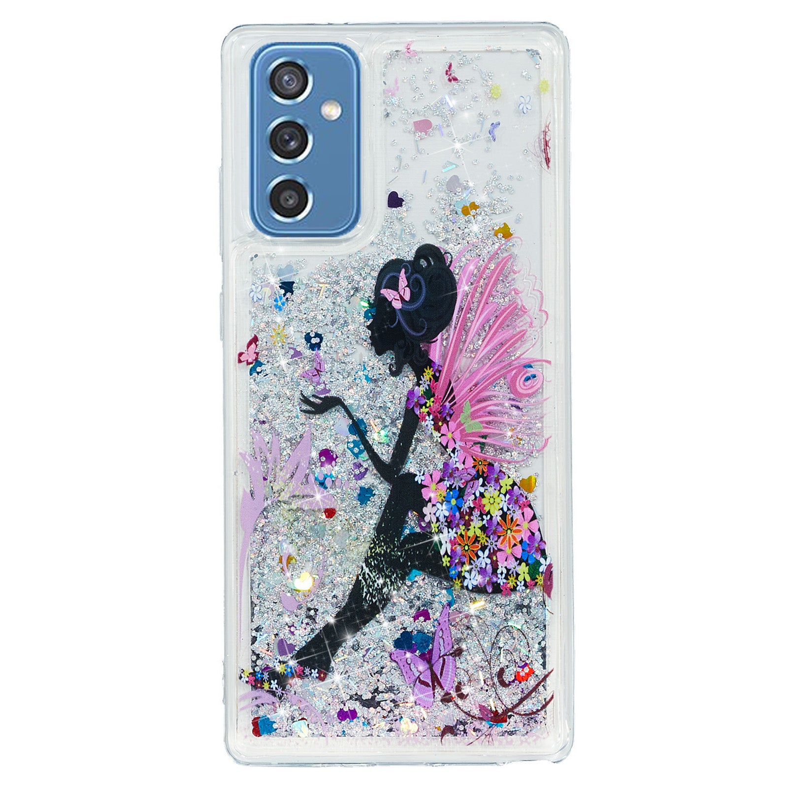 For Samsung Galaxy A54 5G Liquid Quicksand Phone Case Embossment Pattern TPU Cover