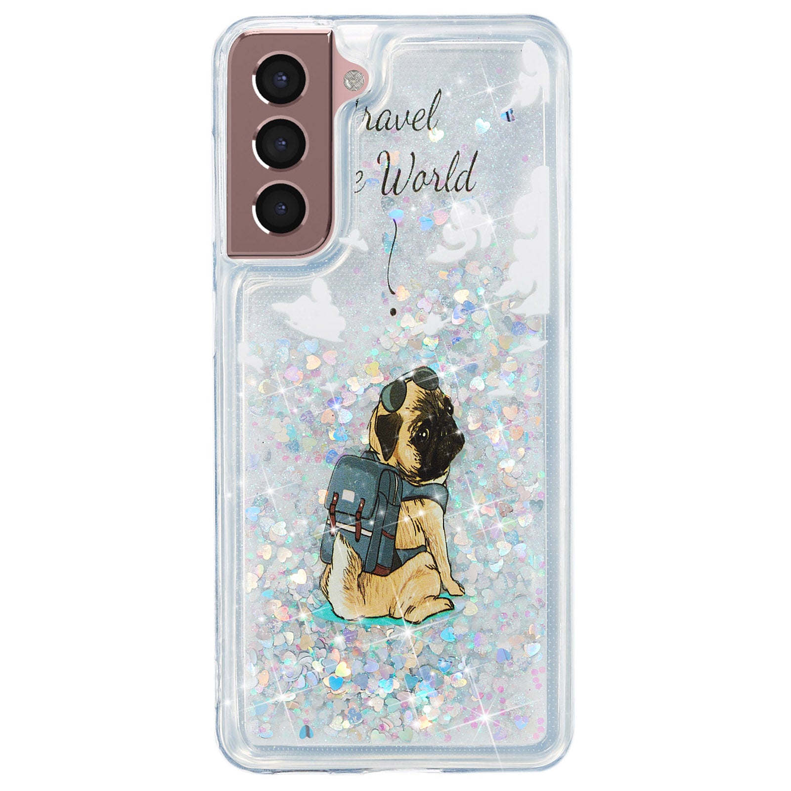 For Samsung Galaxy S23 Glitter Liquid Quicksand TPU Phone Cover Embossment Pattern Phone Case