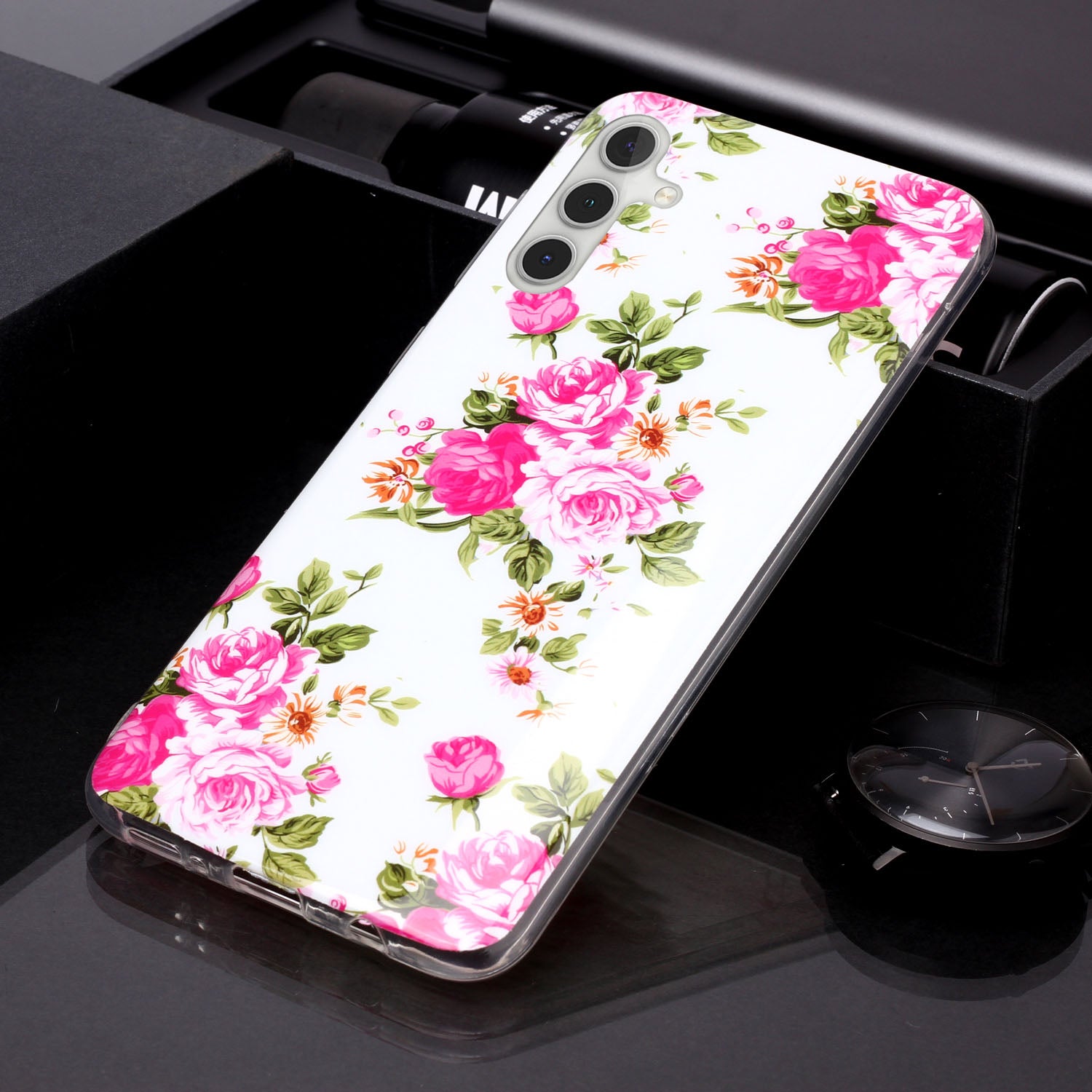 For Samsung Galaxy A54 5G Phone Case Luminous Patterned IMD TPU Back Case