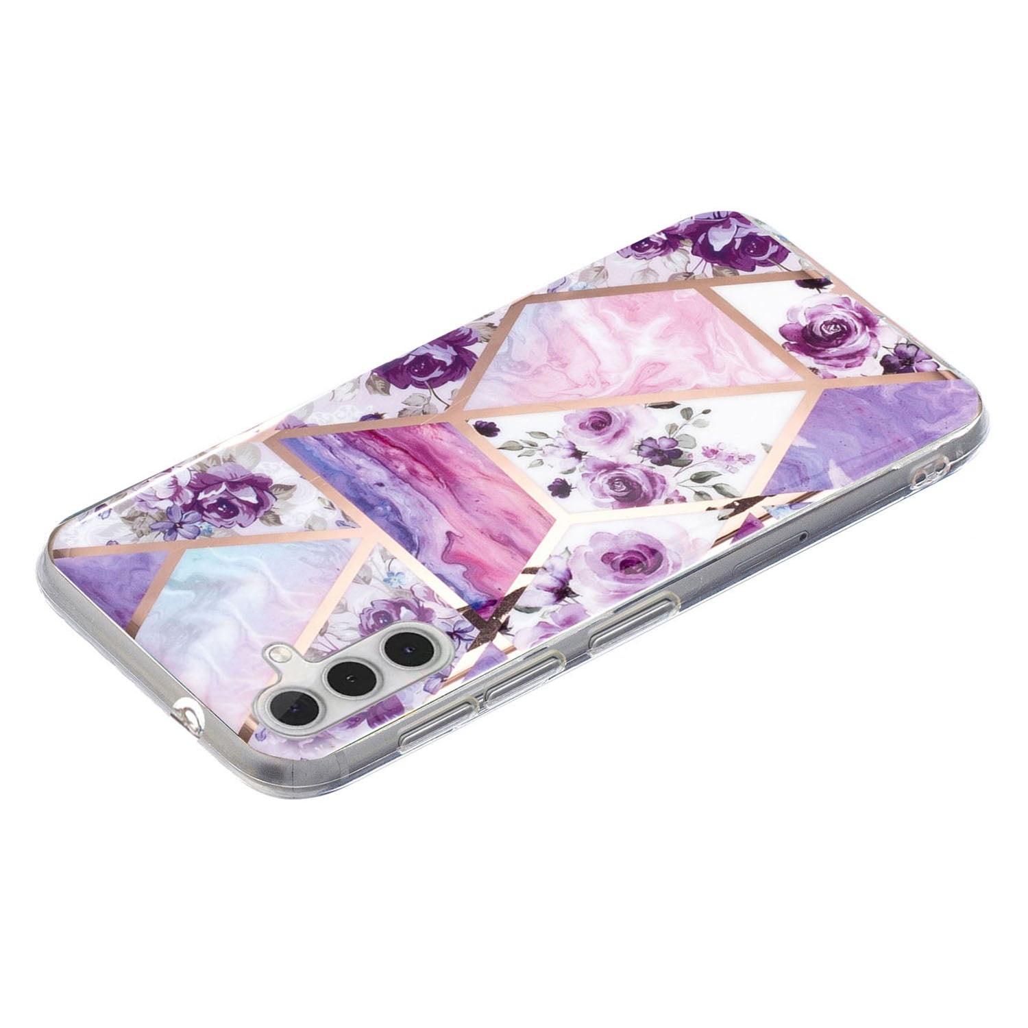 For Samsung Galaxy A54 5G IMD Pattern Phone Case Electroplating Soft TPU Mobile Phone Cover