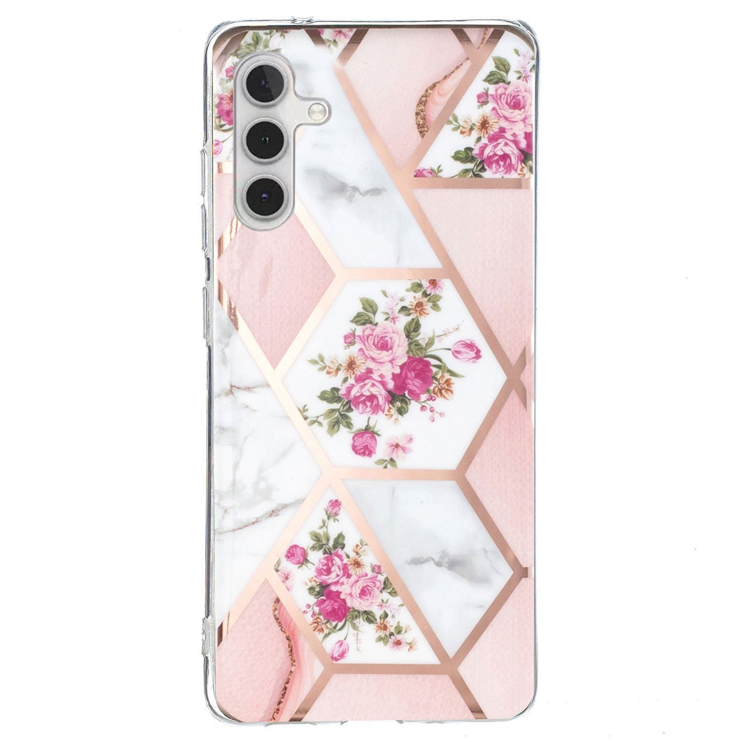 For Samsung Galaxy A54 5G IMD Pattern Phone Case Electroplating Soft TPU Mobile Phone Cover