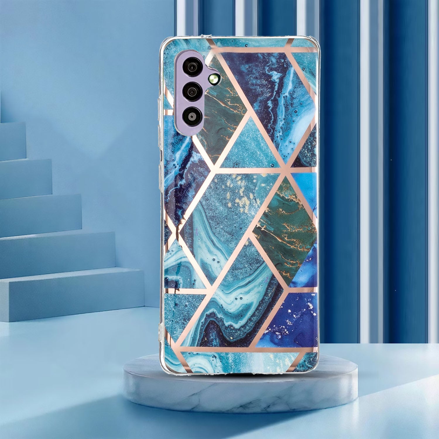 For Samsung Galaxy A34 5G Soft TPU Phone Case Electroplating Pattern IMD Cover