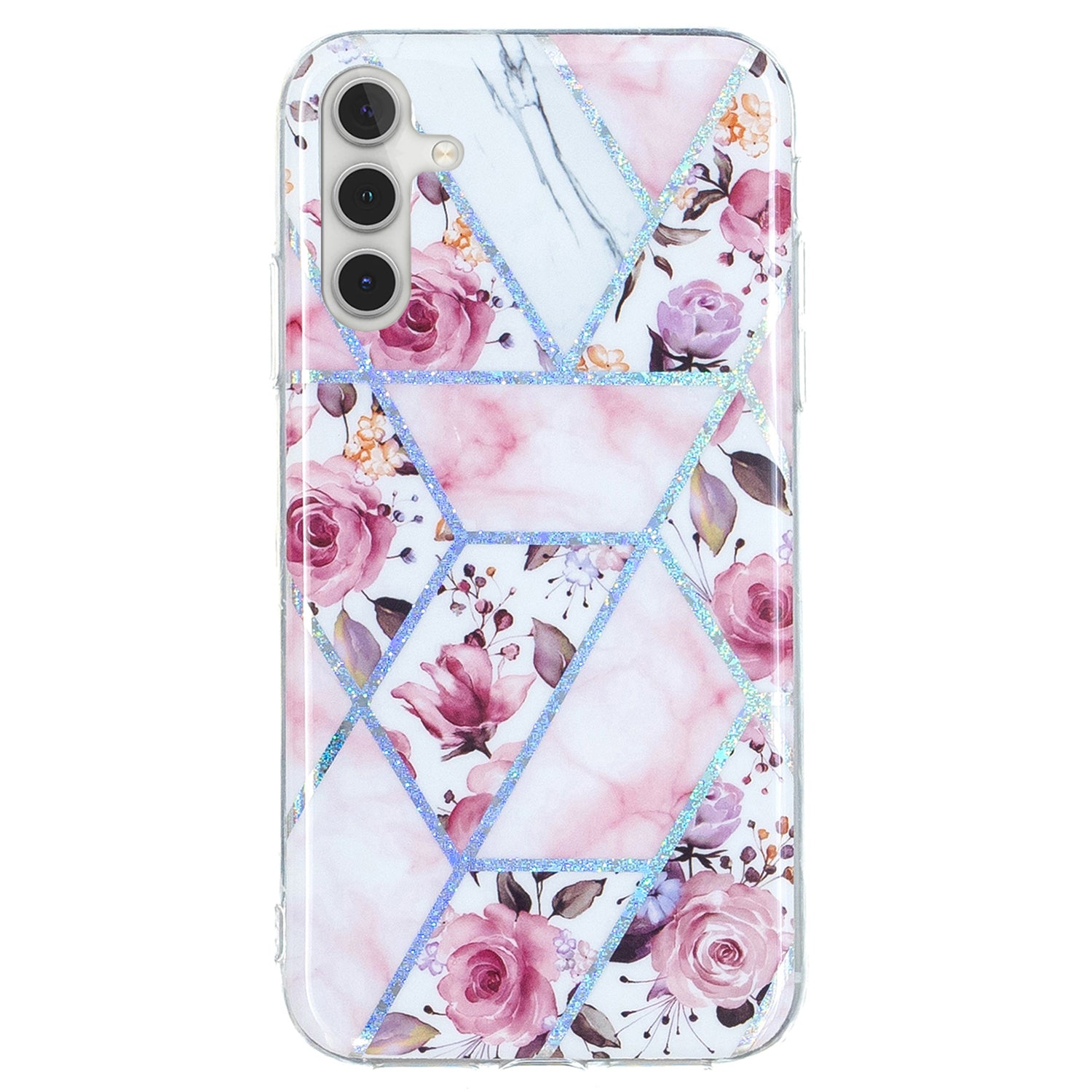 For Samsung Galaxy A24 4G Pattern IMD Case Soft TPU Electroplating Protective Phone Cover