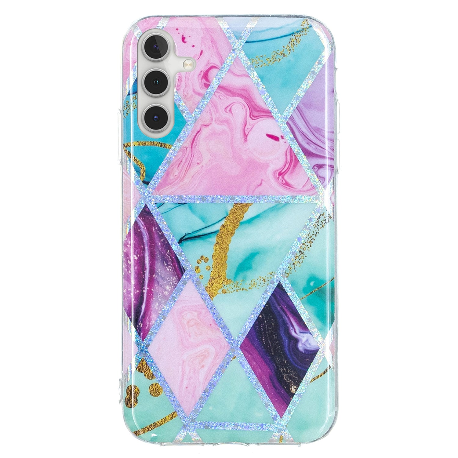 For Samsung Galaxy A24 4G Pattern IMD Case Soft TPU Electroplating Protective Phone Cover