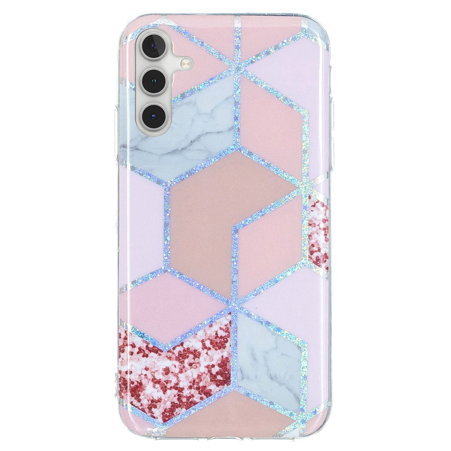 For Samsung Galaxy A24 4G Pattern IMD Case Soft TPU Electroplating Protective Phone Cover