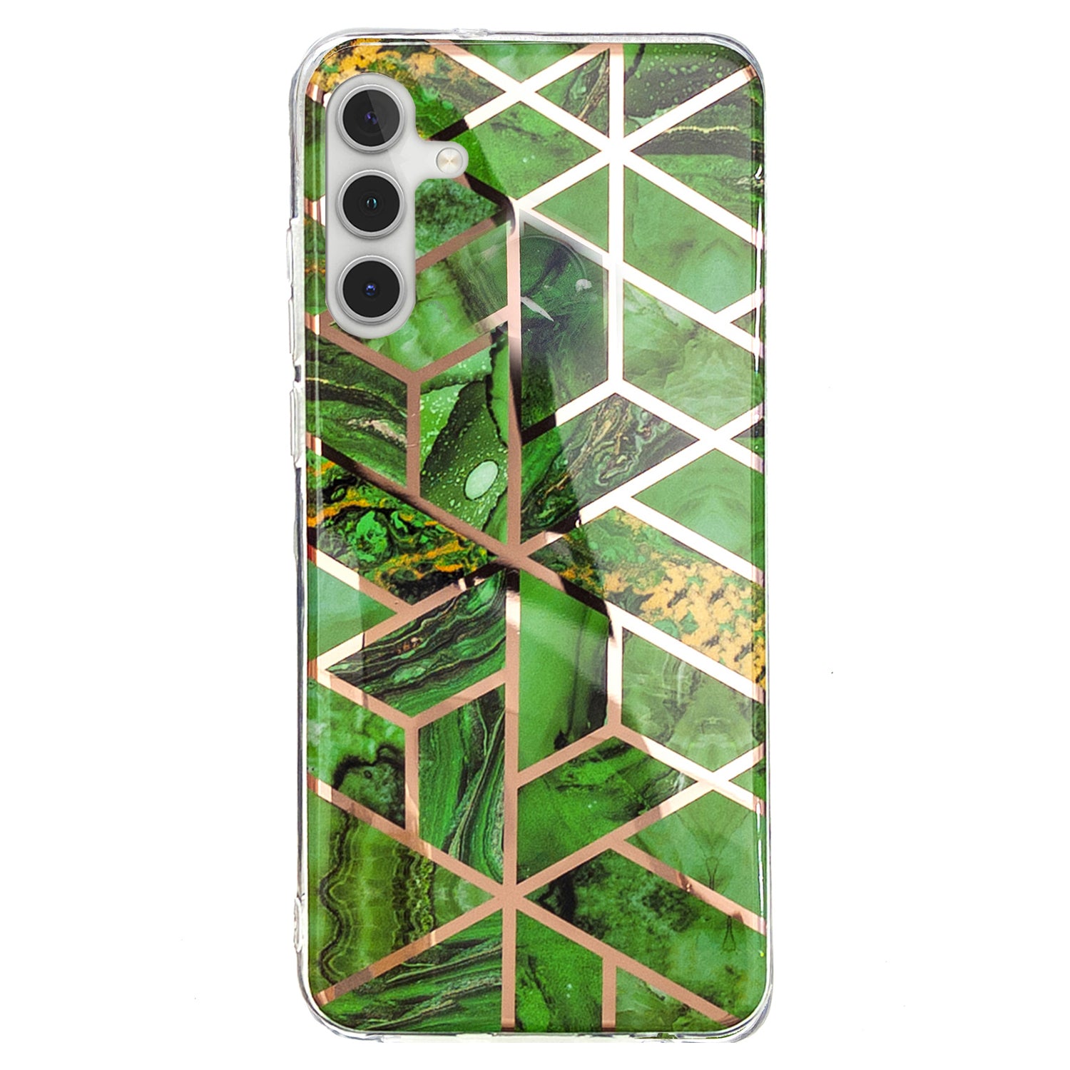 For Samsung Galaxy A24 4G Pattern IMD Case Soft TPU Electroplating Protective Phone Cover