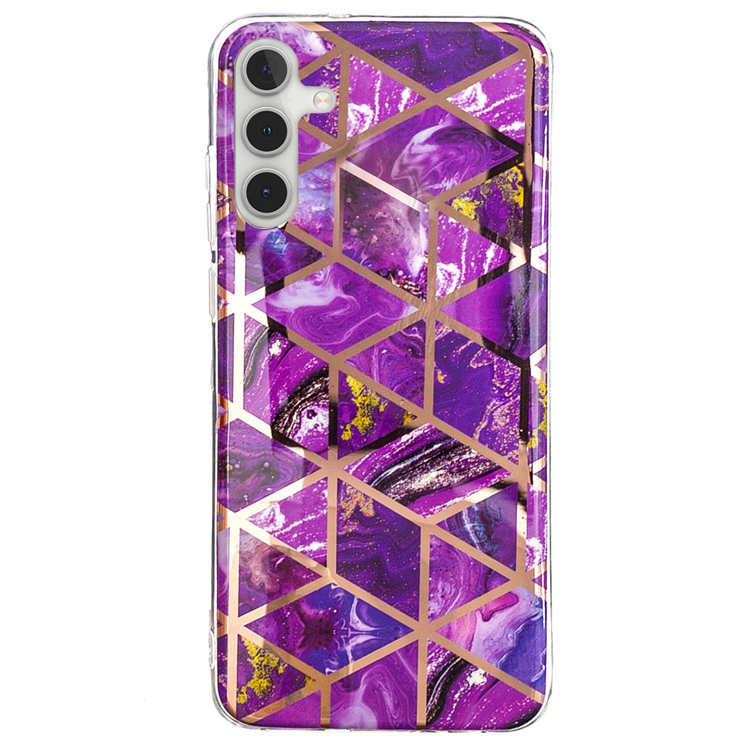 For Samsung Galaxy A24 4G Pattern IMD Case Soft TPU Electroplating Protective Phone Cover
