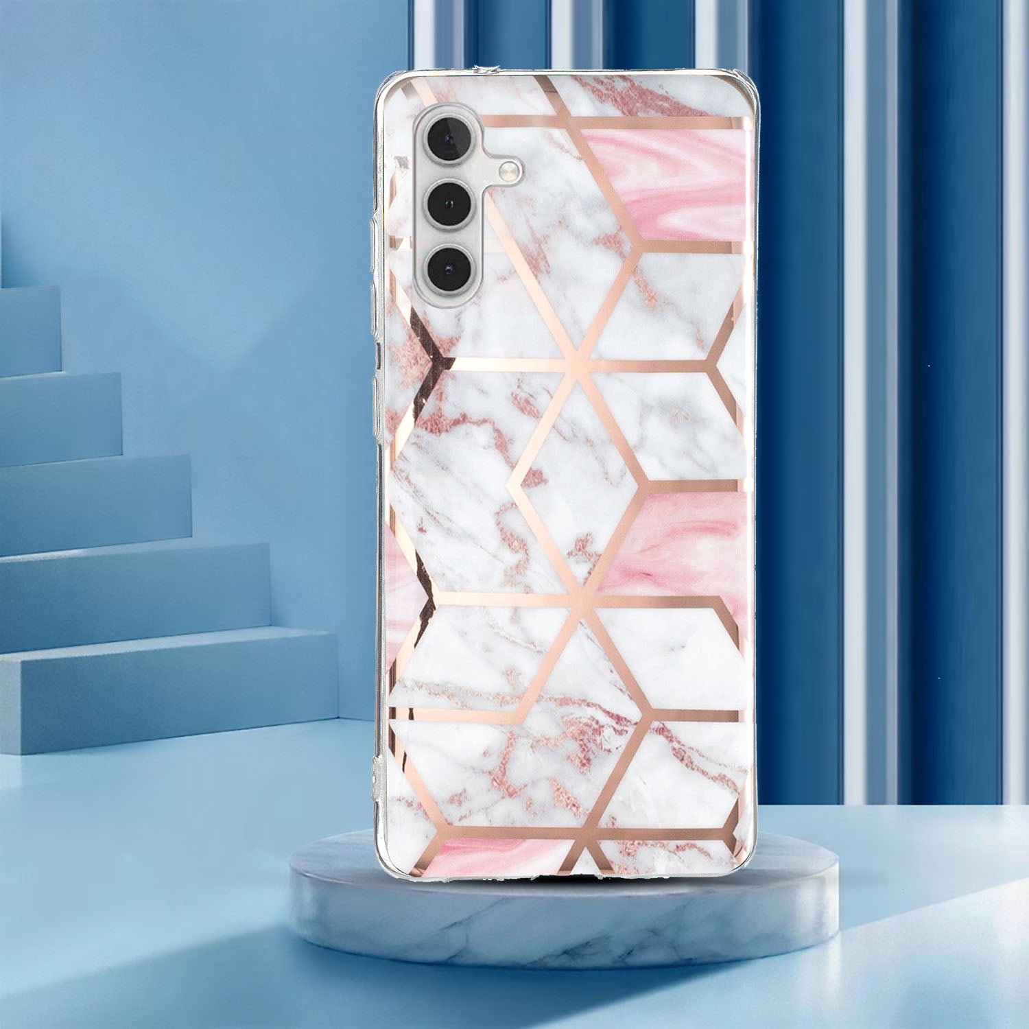 For Samsung Galaxy A24 4G Pattern IMD Case Soft TPU Electroplating Protective Phone Cover