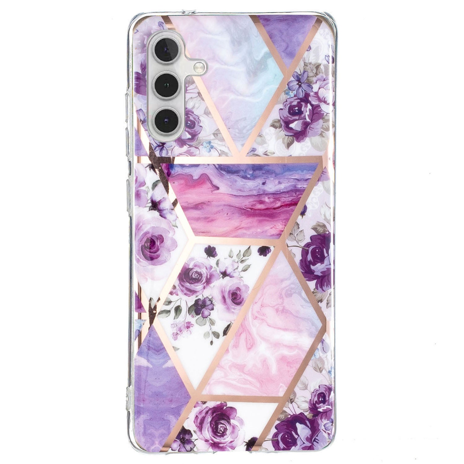 For Samsung Galaxy A24 4G Pattern IMD Case Soft TPU Electroplating Protective Phone Cover