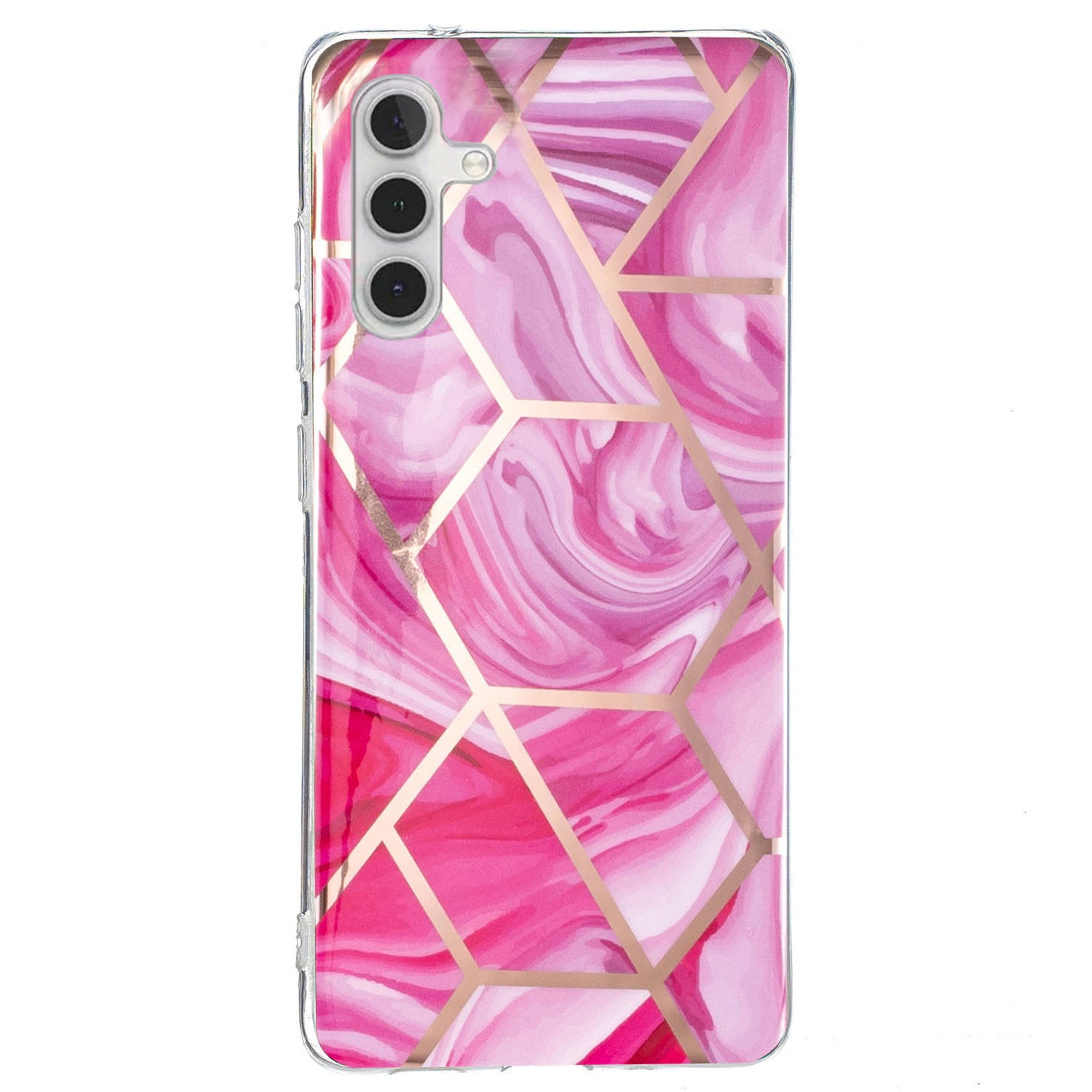 For Samsung Galaxy A24 4G Pattern IMD Case Soft TPU Electroplating Protective Phone Cover