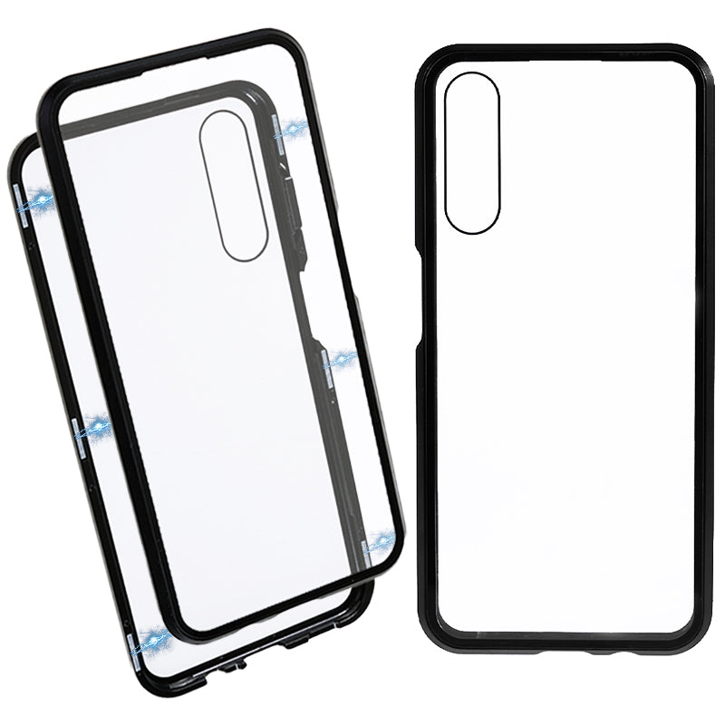 Pro Samsung Galaxy A14 5G oboustranné tvrzené sklo pouzdro na telefon s magnetickým kovovým rámečkem